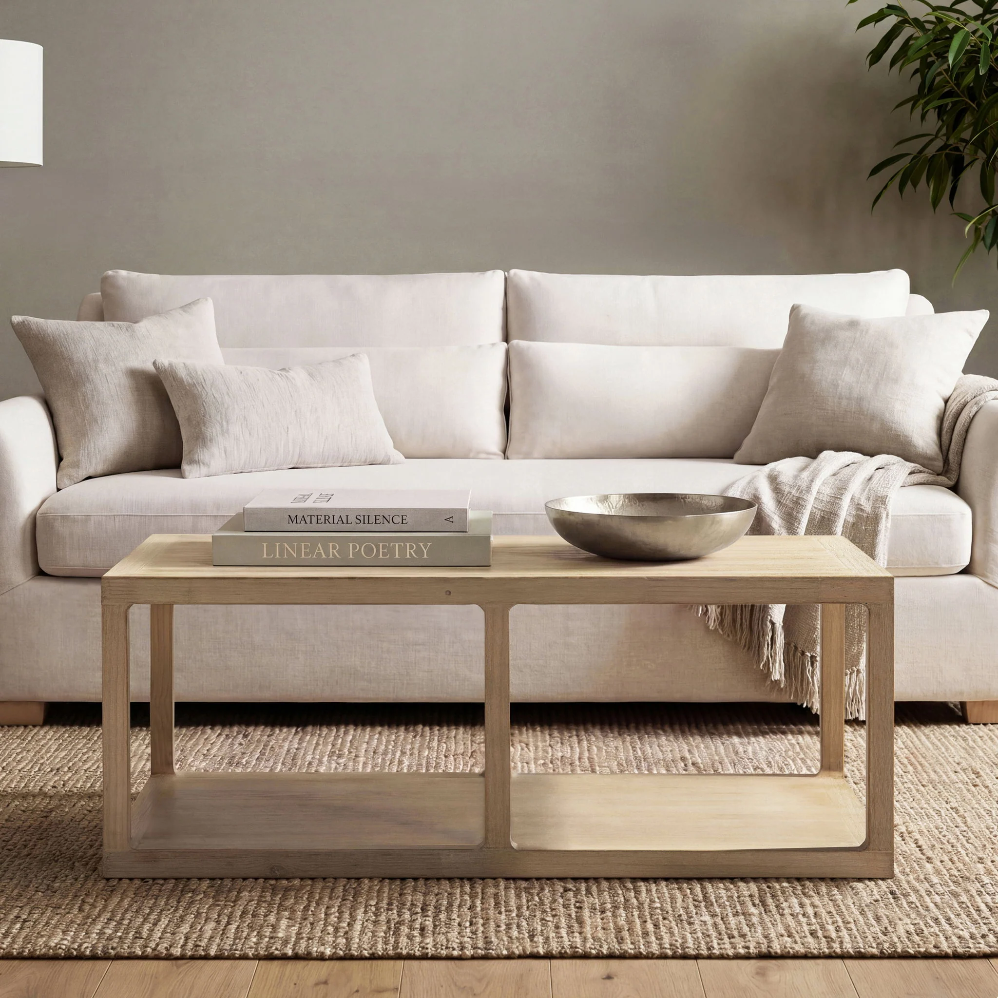 Ellis - Open Frame Coffee Table With Lower Shelf - Natural - Image 2