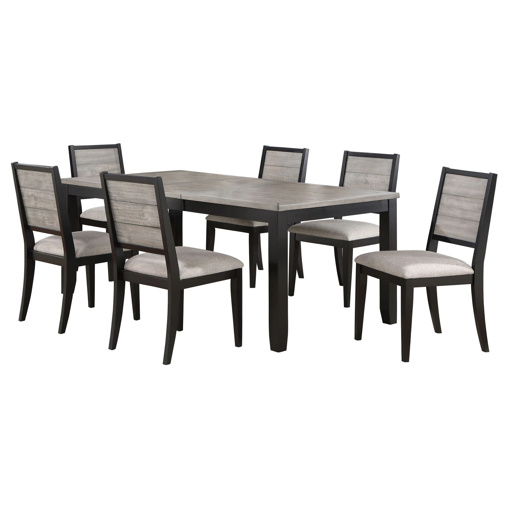 Elodie 7-piece Rectangular Extension Leaf Dining Set Black - Image 4