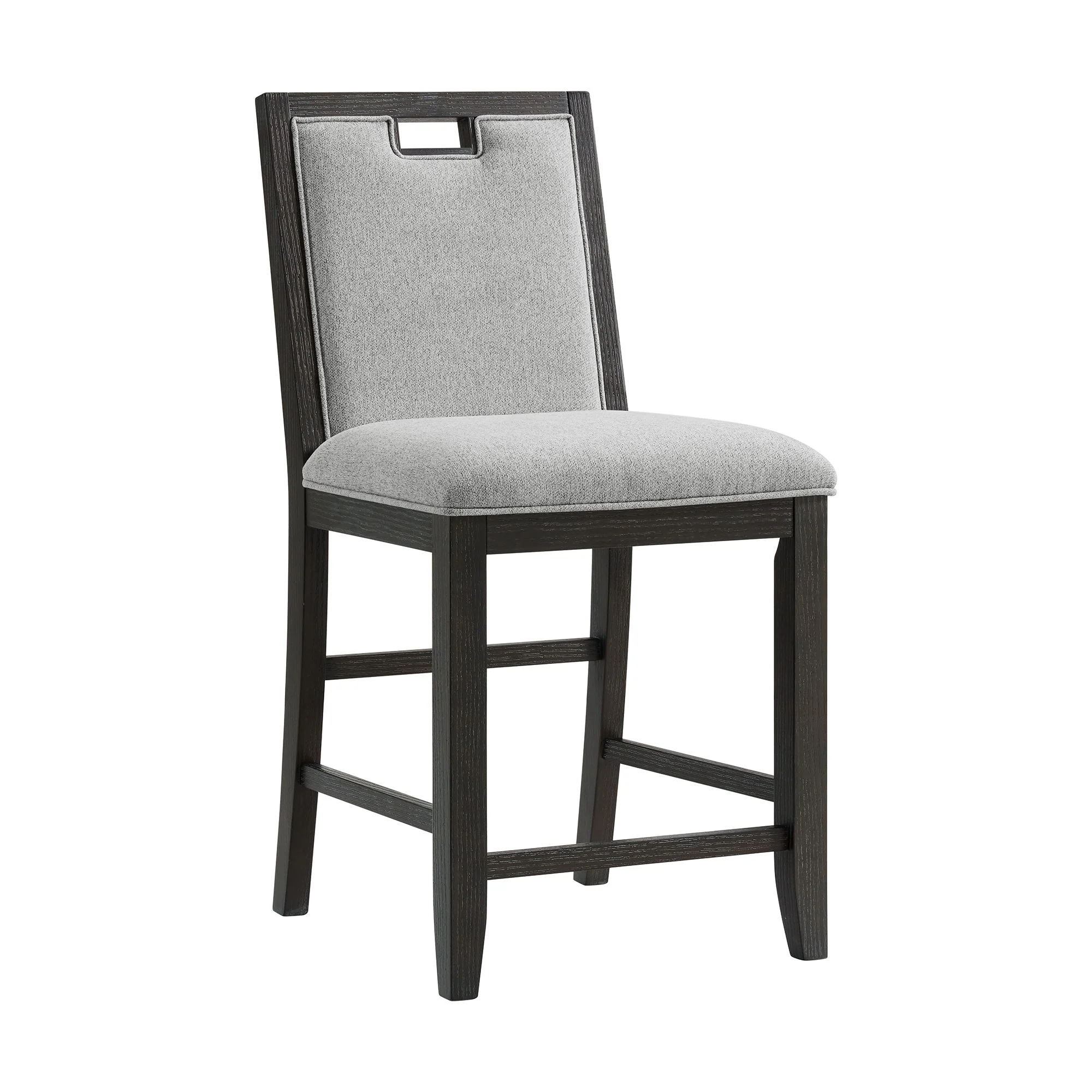 Elodie - Fabric Counter Chair (Set of 2) - Charcoal / Gray - Image 3