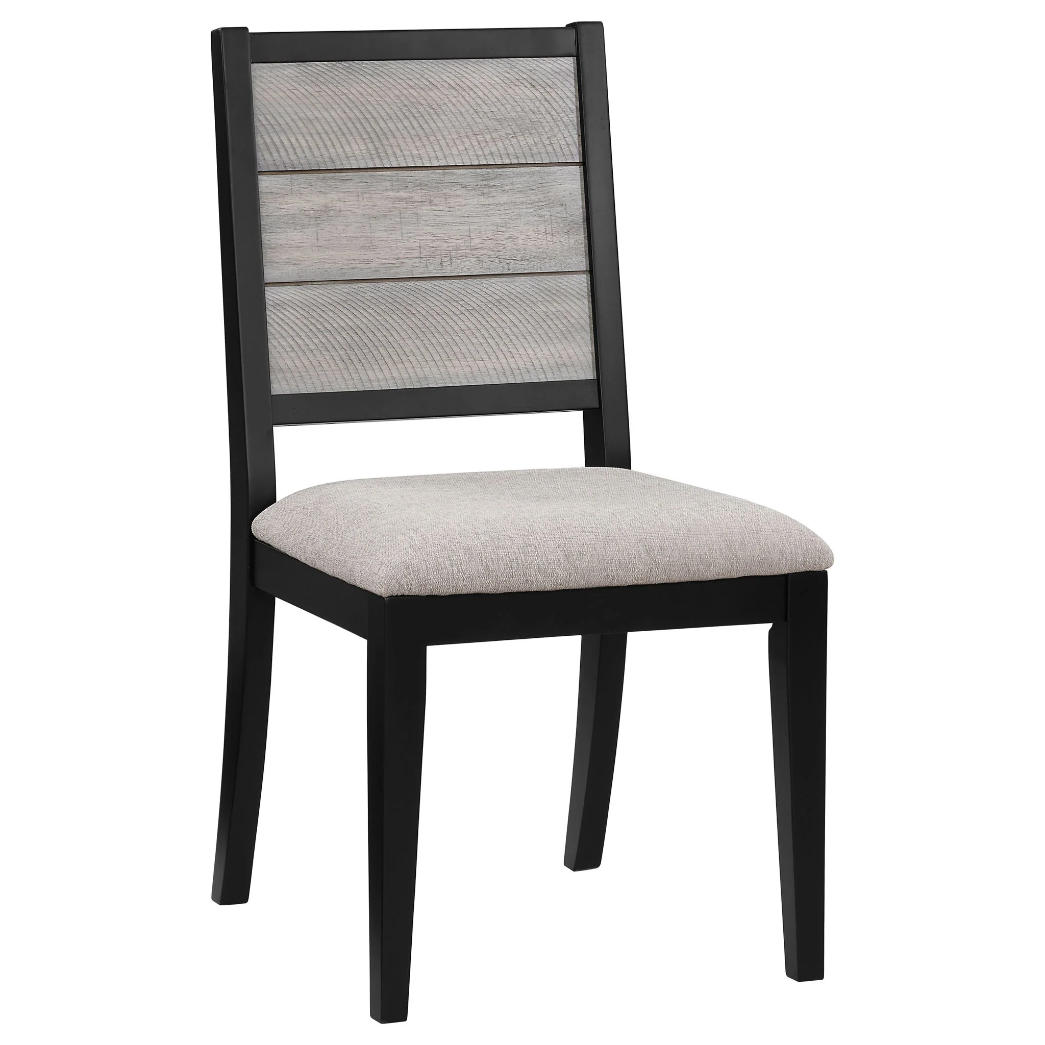 Elodie Wood Dining Side Chair Grey and Black (Set of 2) - Image 2