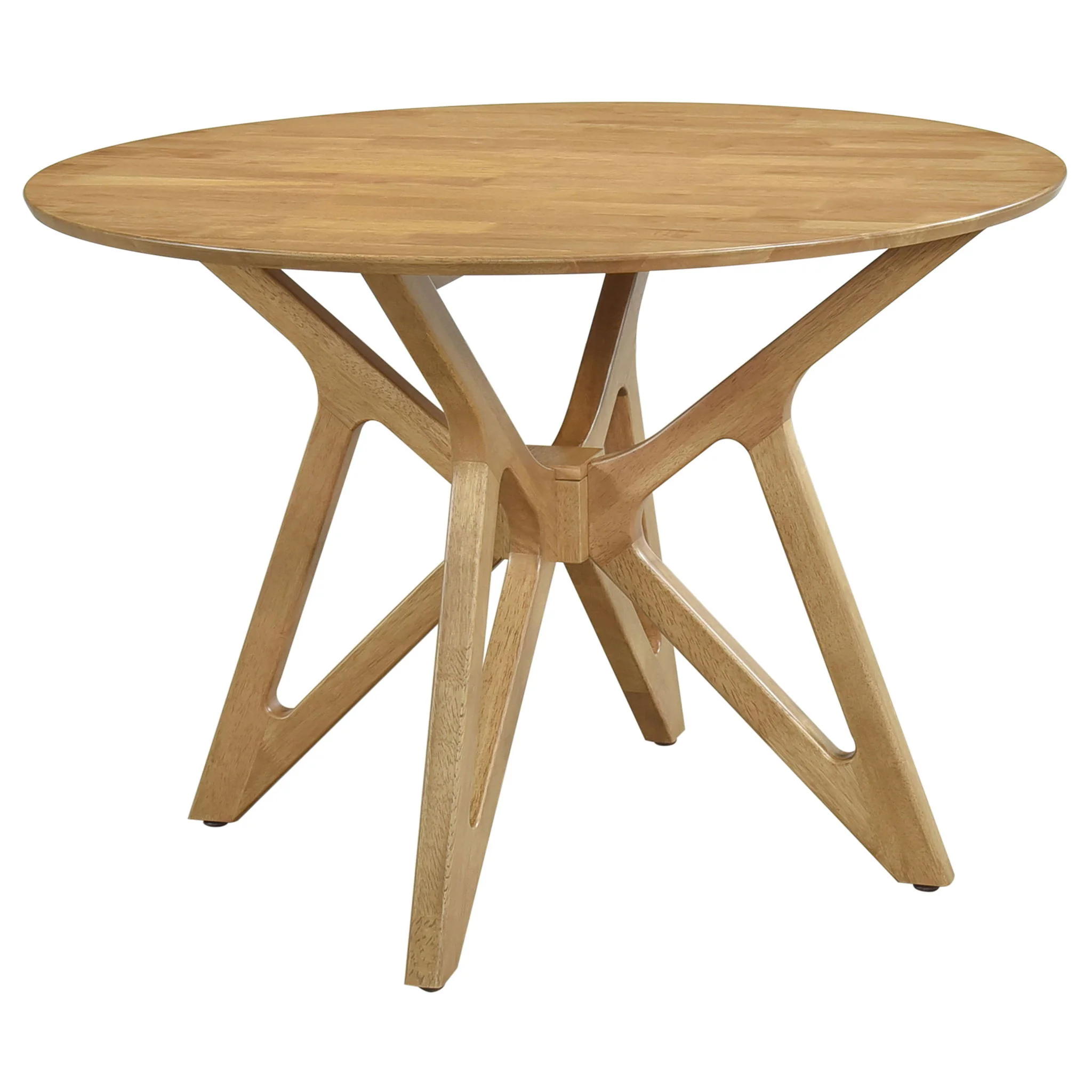 Elowen 5-piece Round Solid Wood Dining Set Light Walnut - Image 3