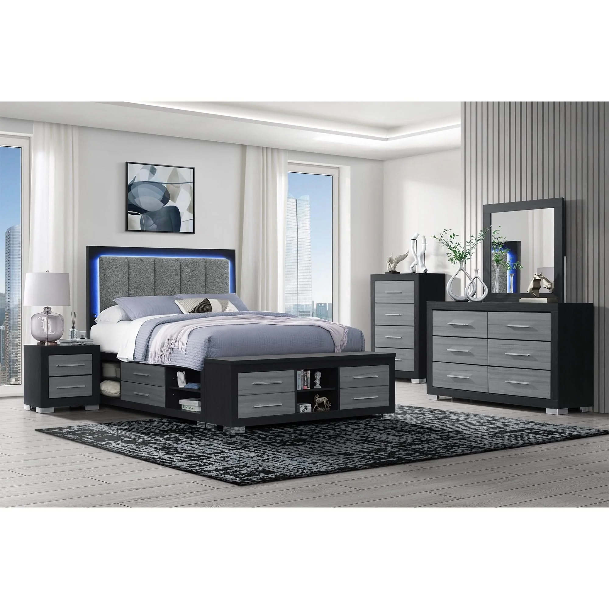 Elsa - 2 Toned And Dresser With Bar Handle And Construction - Image 3
