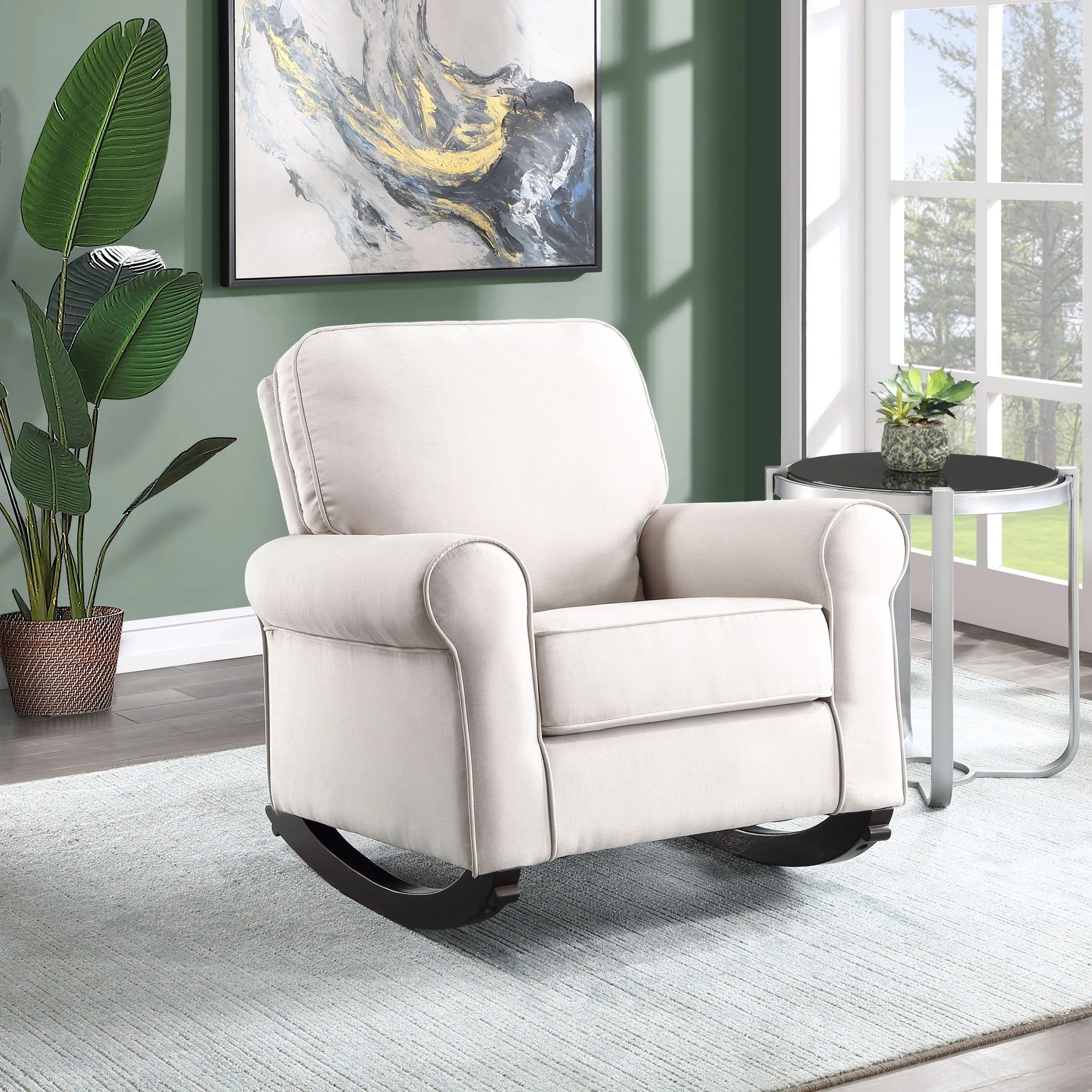 Elvin - Rocking Chair - Beige - Image 2
