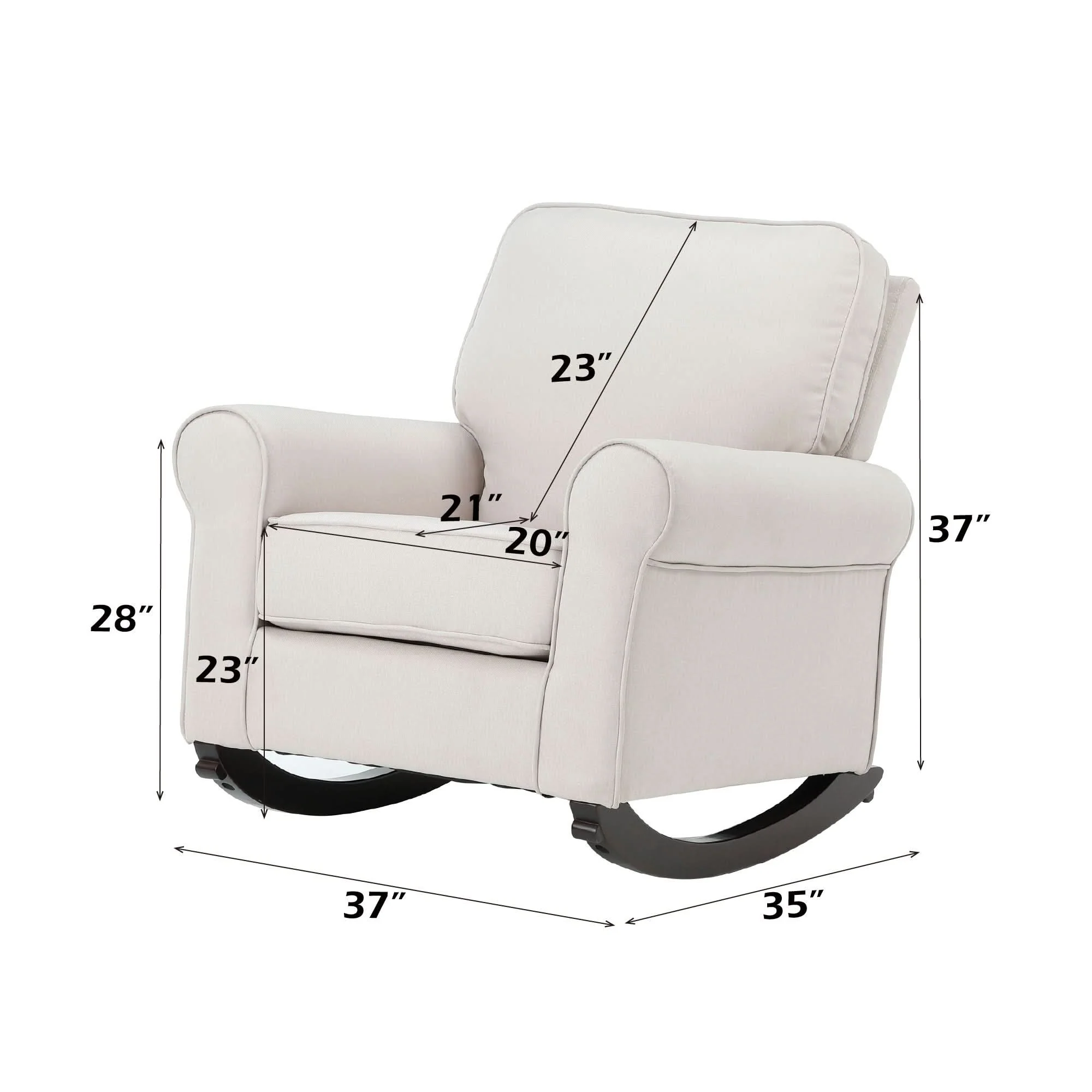 Elvin - Rocking Chair - Beige - Image 4