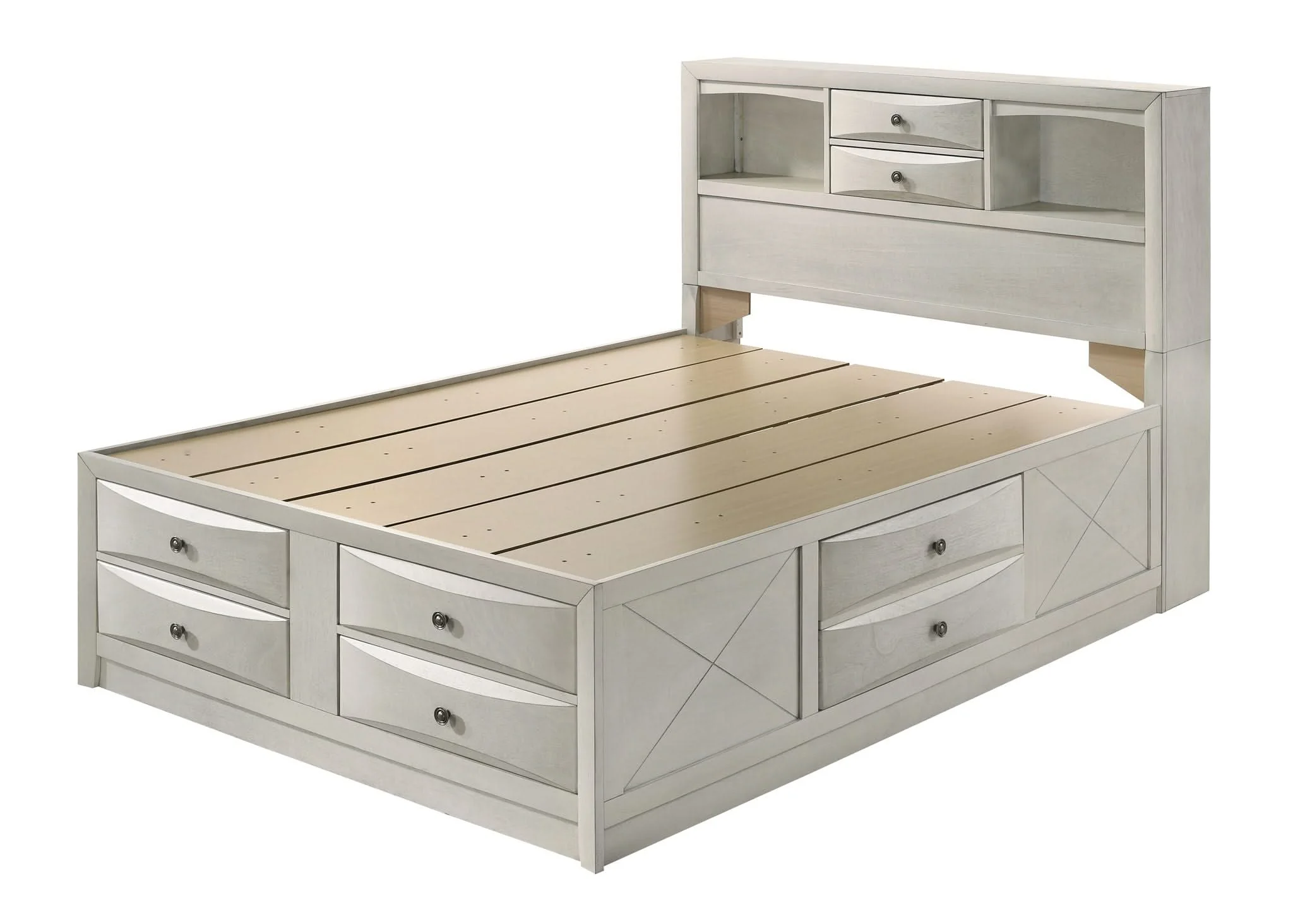 Emily - King Captains Bed - White - Image 2