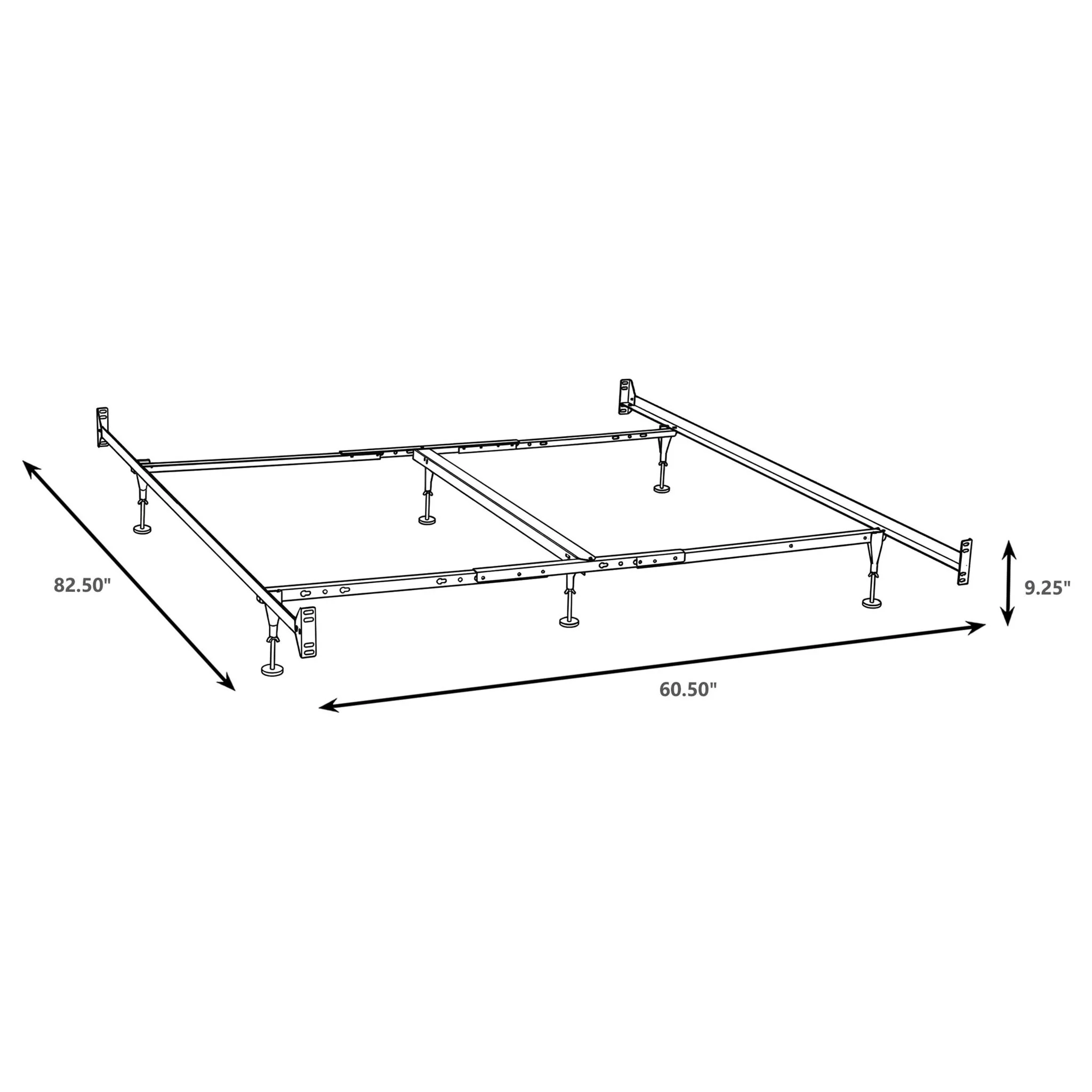 Esme Queen or E King Bed Frame Black (Headboard & Footboard) - Image 3
