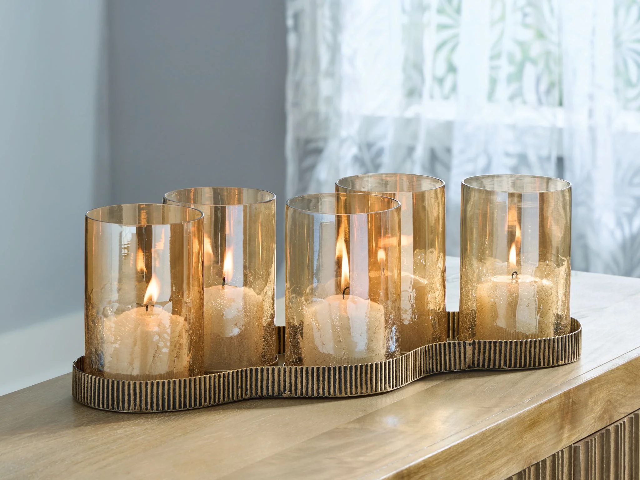 Evereton - Candle Holder - Antique Gold Finish - Image 2