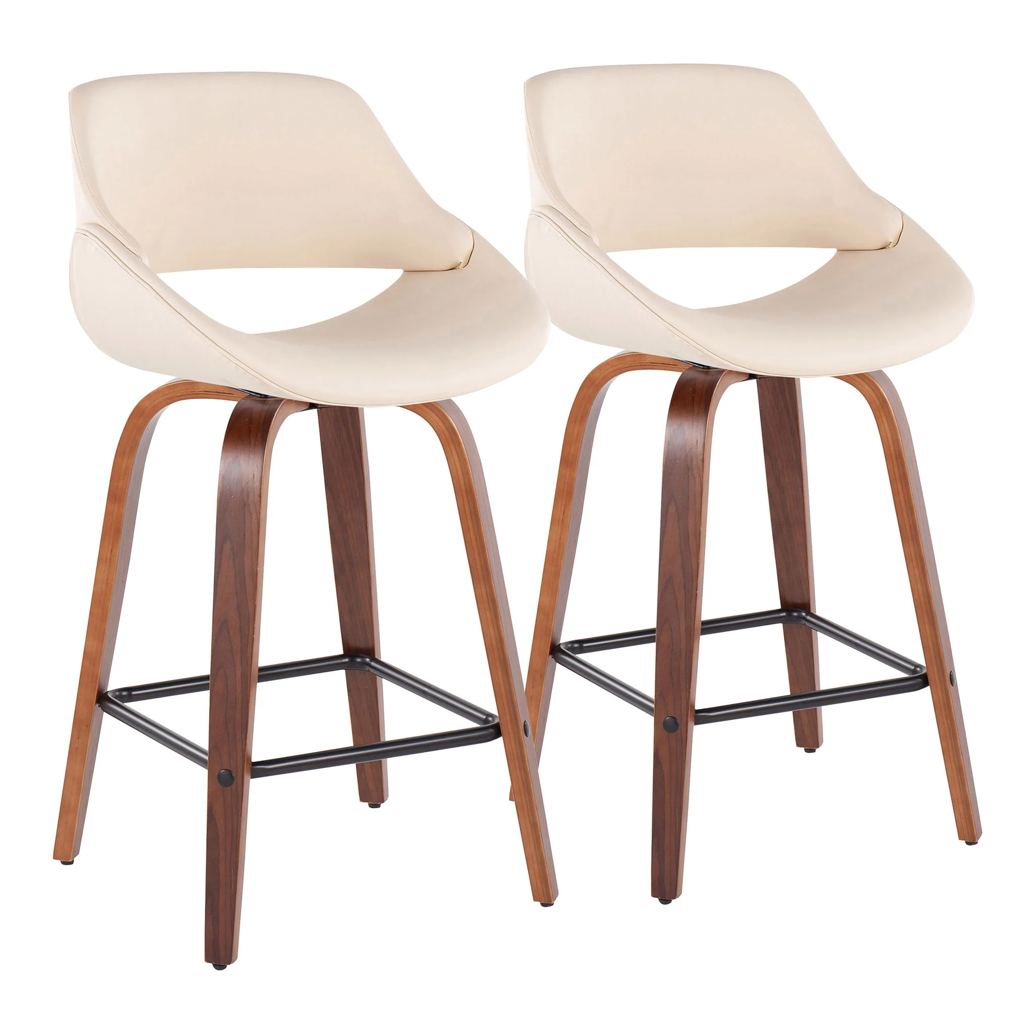 Fabrico - Mid-Century Modern, Counter Stool (Set of 2) - Image 5