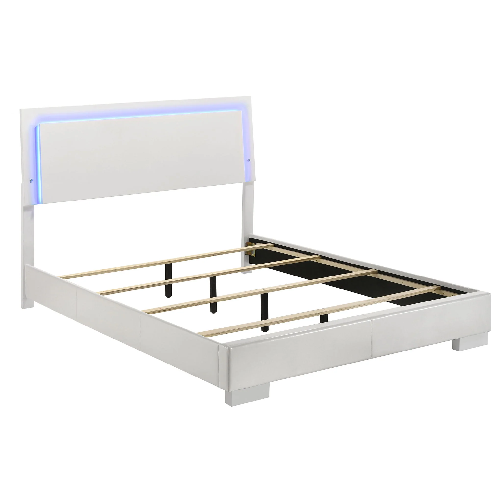 Felicity 4-piece Queen Bedroom Set White High Gloss - Image 3
