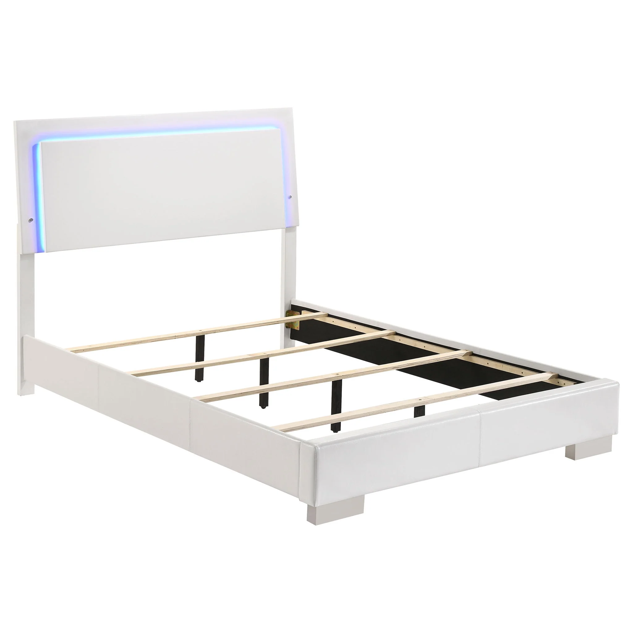 Felicity 4-piece Twin Bedroom Set White High Gloss - Image 3