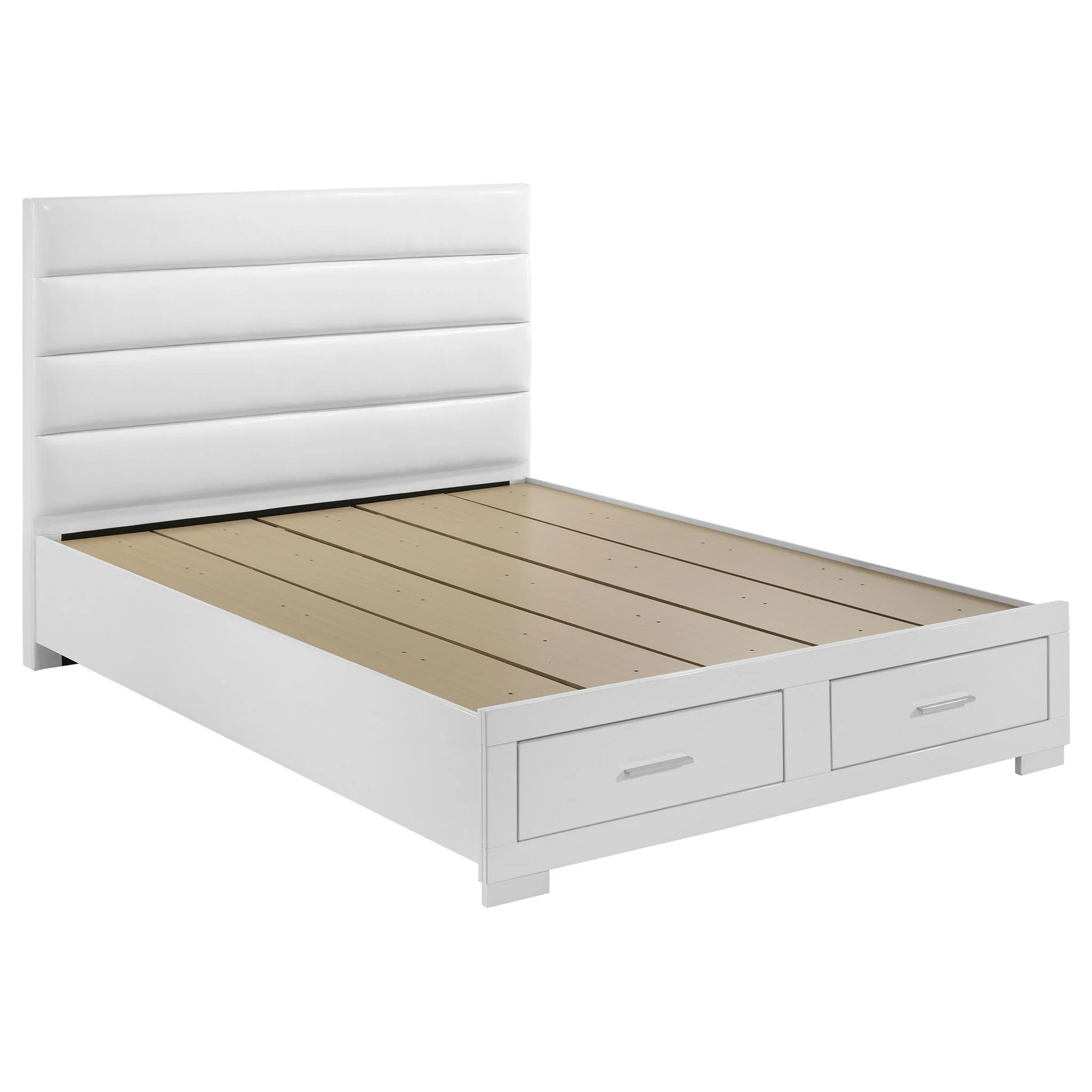 Felicity 5-piece Queen Platform Bedroom Set White - Image 3