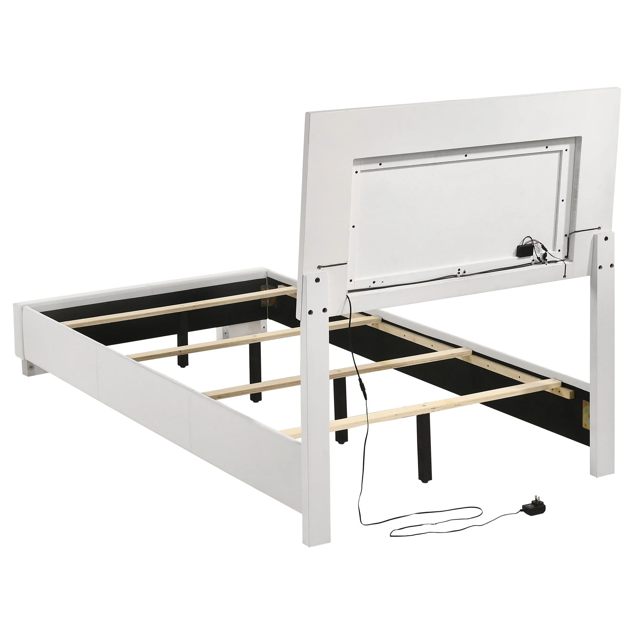Felicity 5-piece Twin Bedroom Set White High Gloss - Image 3