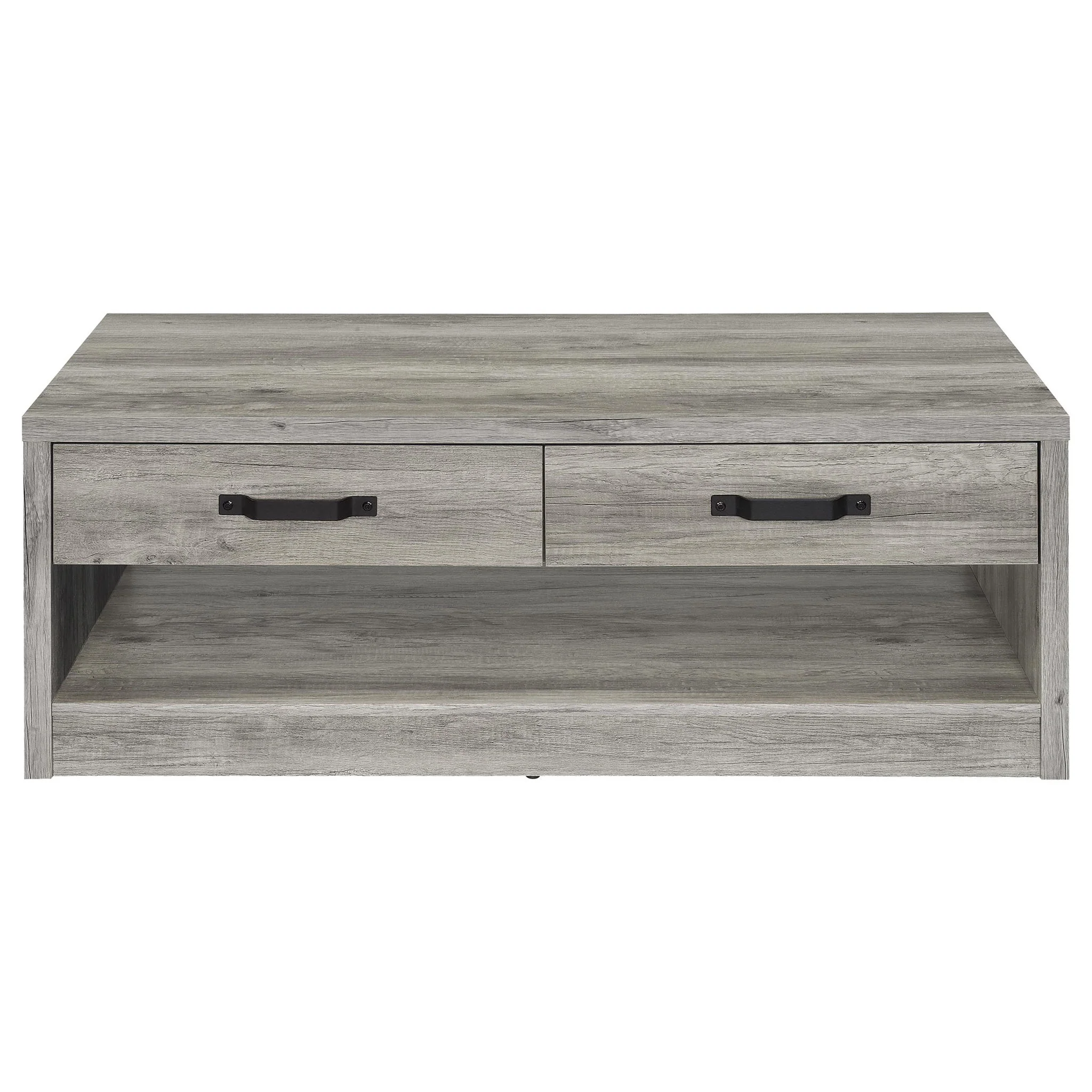 Felix 2-drawer Engineered Wood Coffee Table Grey Driftwood - Image 4
