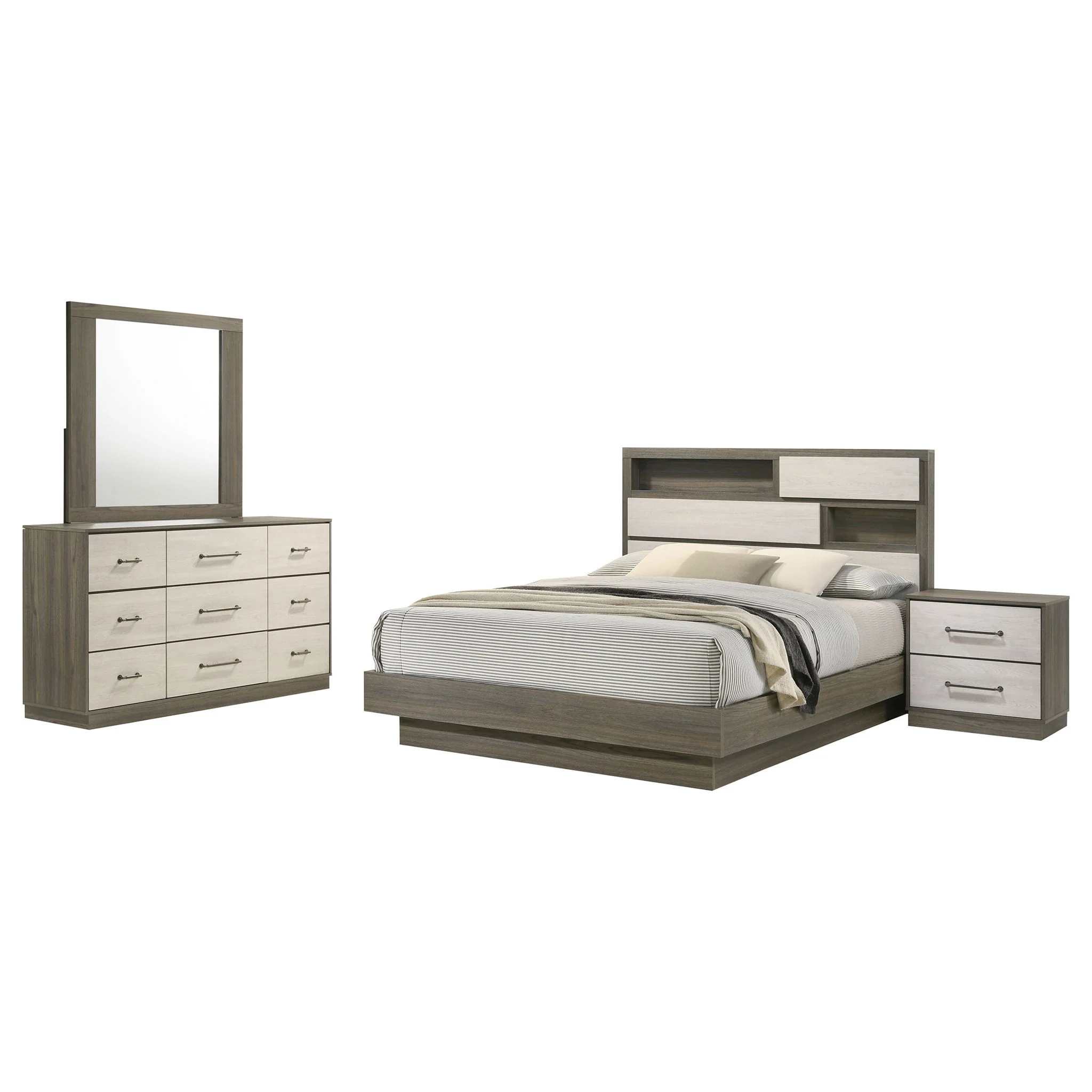 Fenwick 4-piece Eastern King Bedroom Set Grey Oak - Image 4