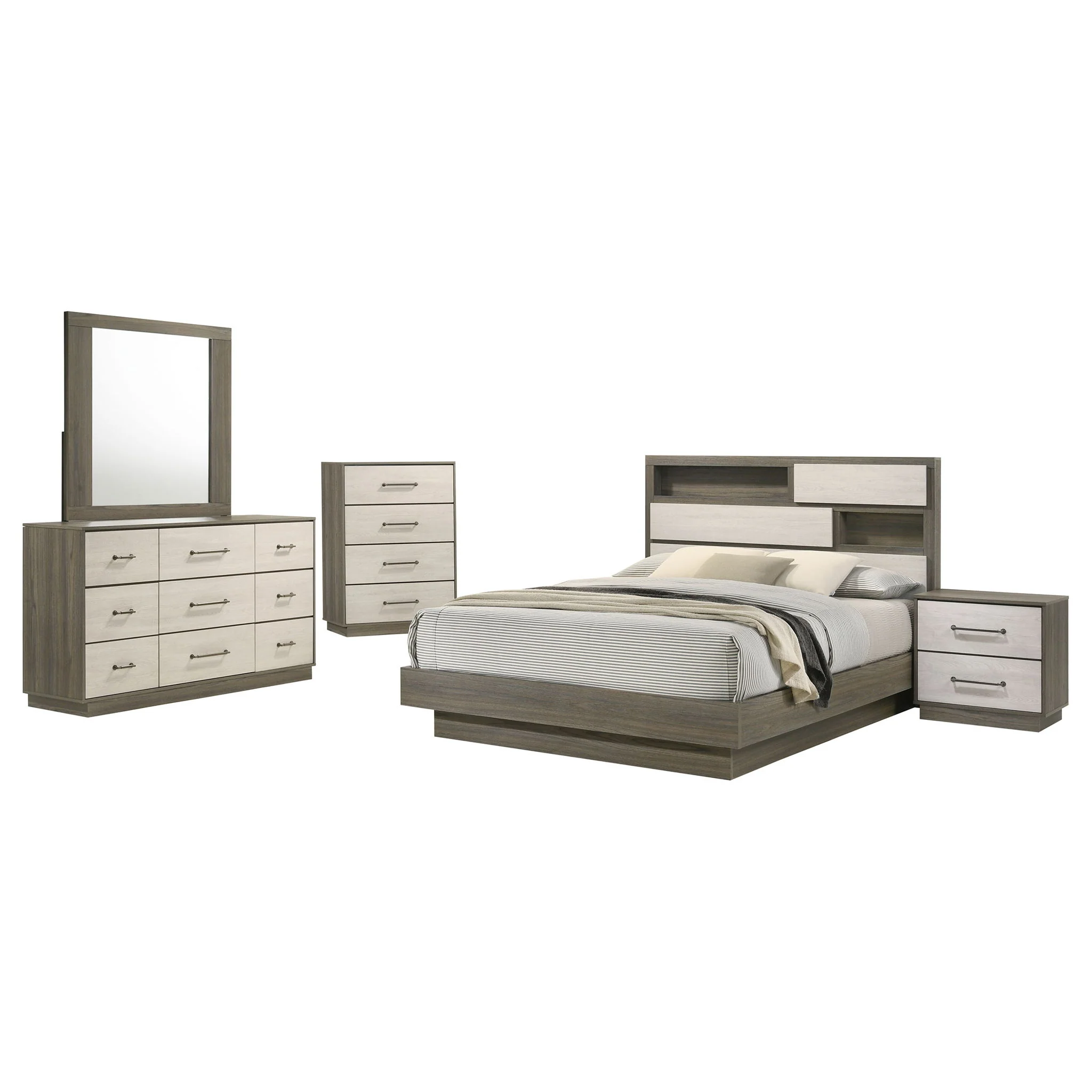 Fenwick 5-piece California King Bedroom Set Grey Oak - Image 4