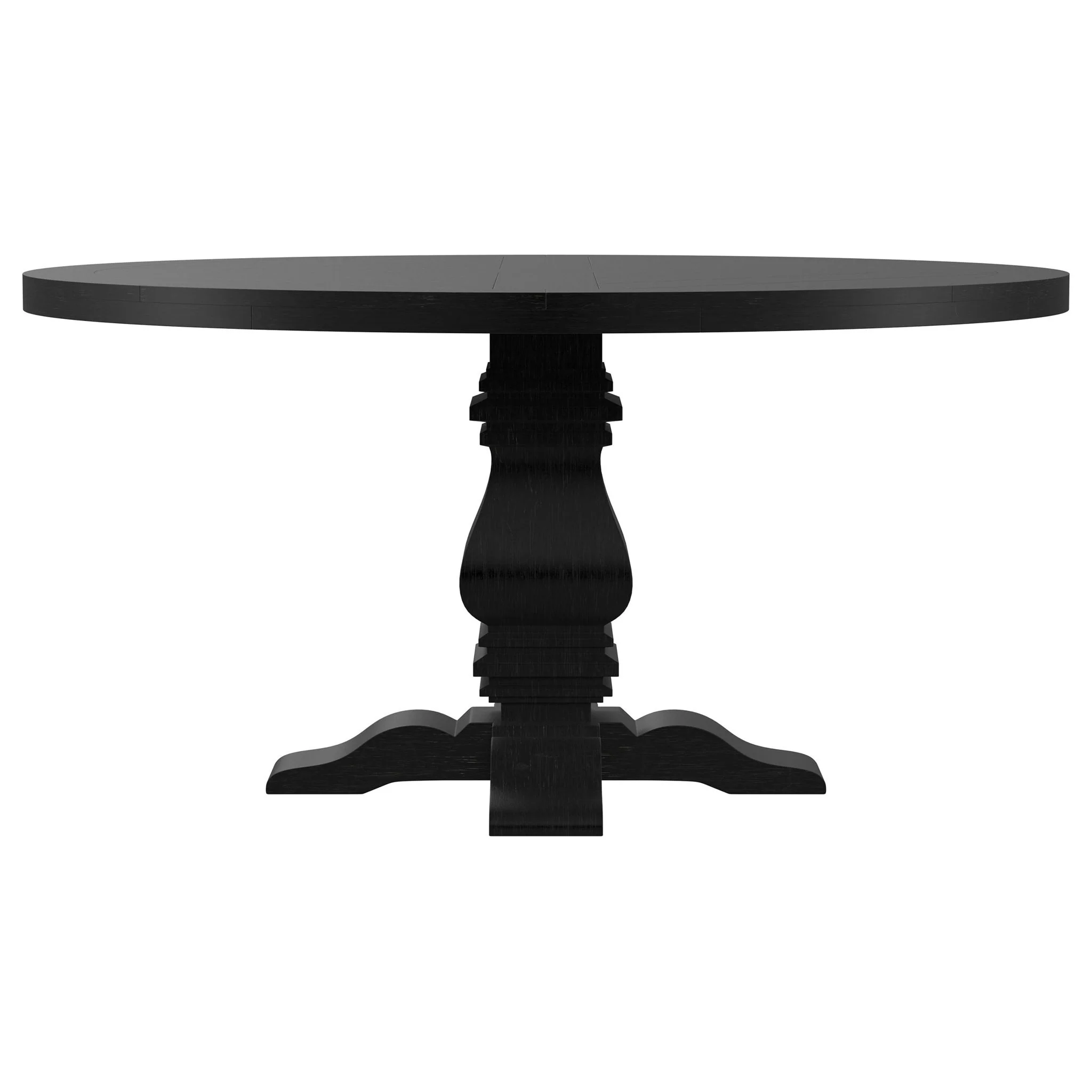 Florence Round 60-inch Pedestal Base Dining Table Black - Image 4