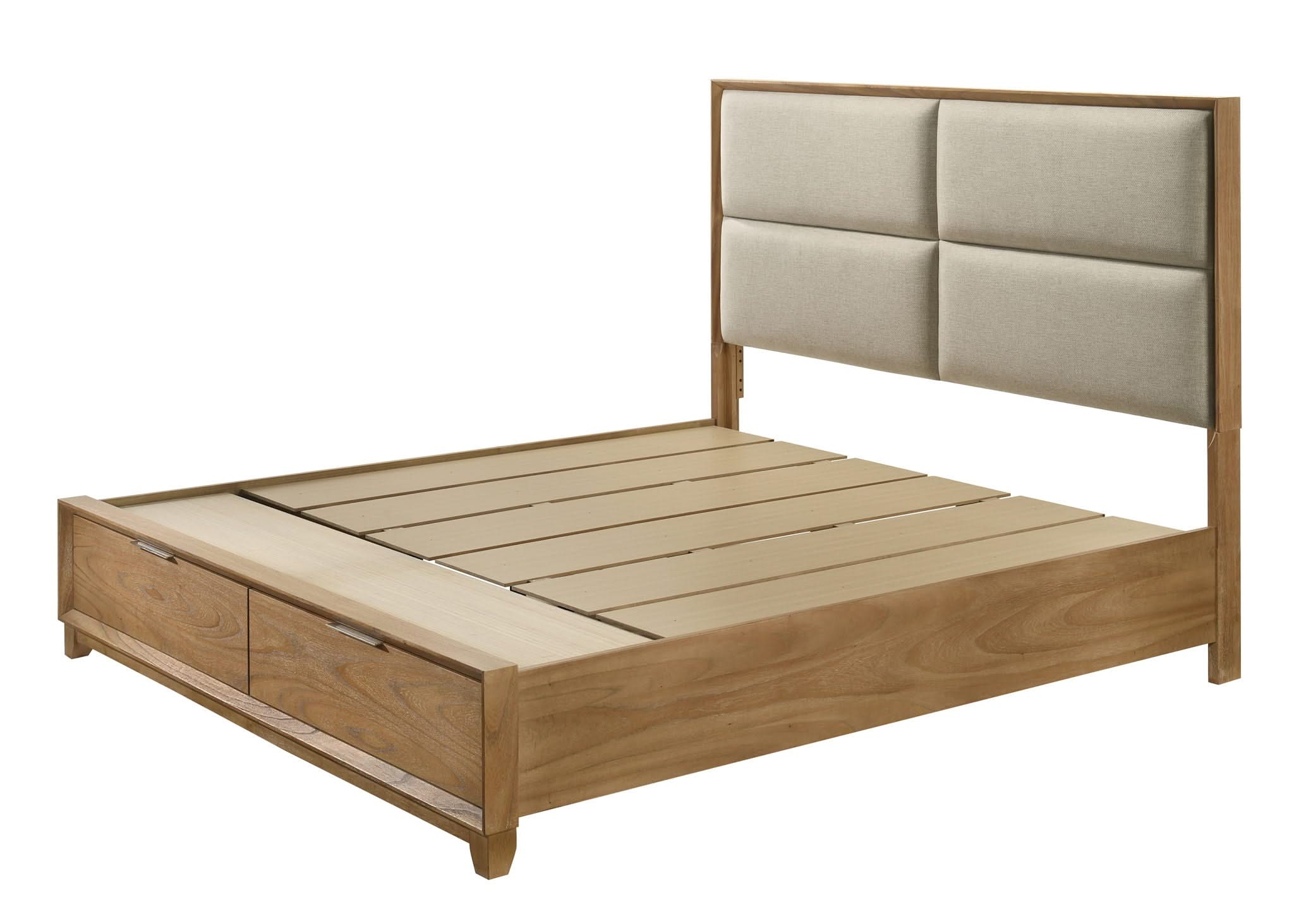 Florian - Queen Platform Storage Bed - Natural - Image 2