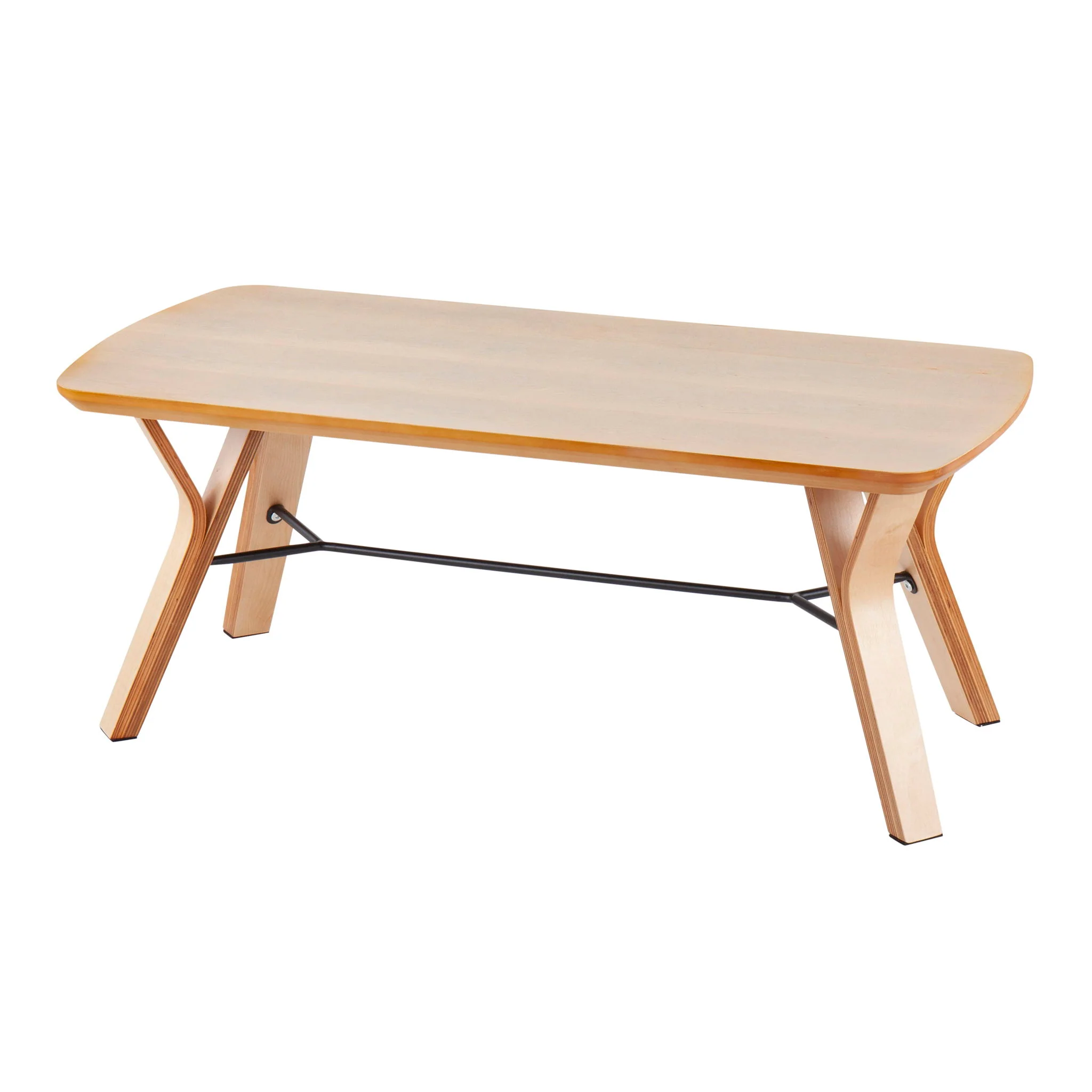 Folia - Mid-Century Modern Bench - Natural - Image 2