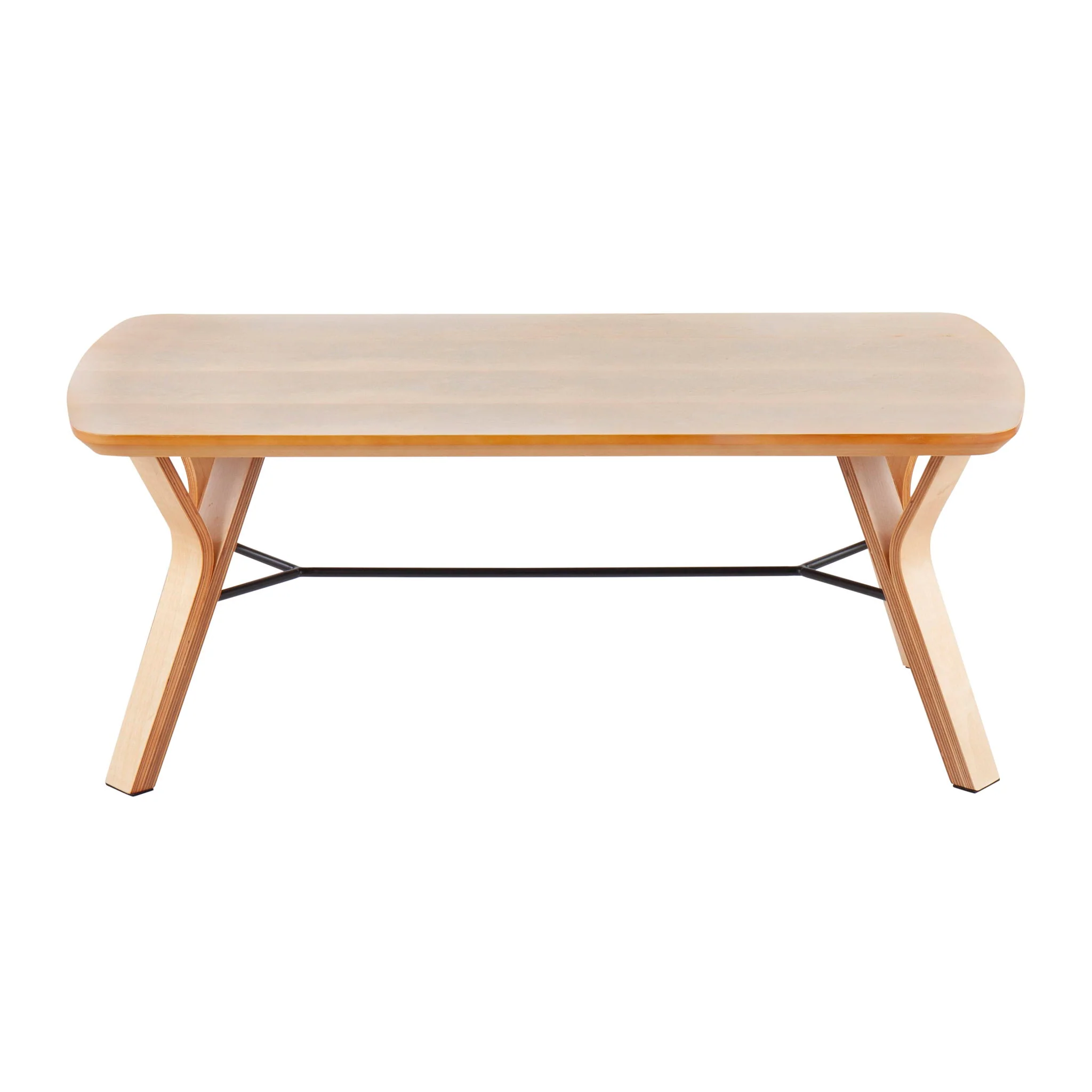 Folia - Mid-Century Modern Bench - Natural - Image 3