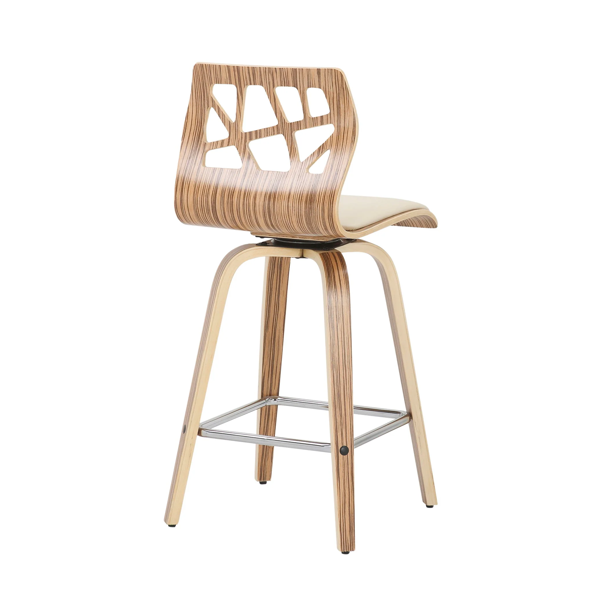 Folia - Mid Century Modern Counter Stool With Footrest (Set of 2) - Image 3