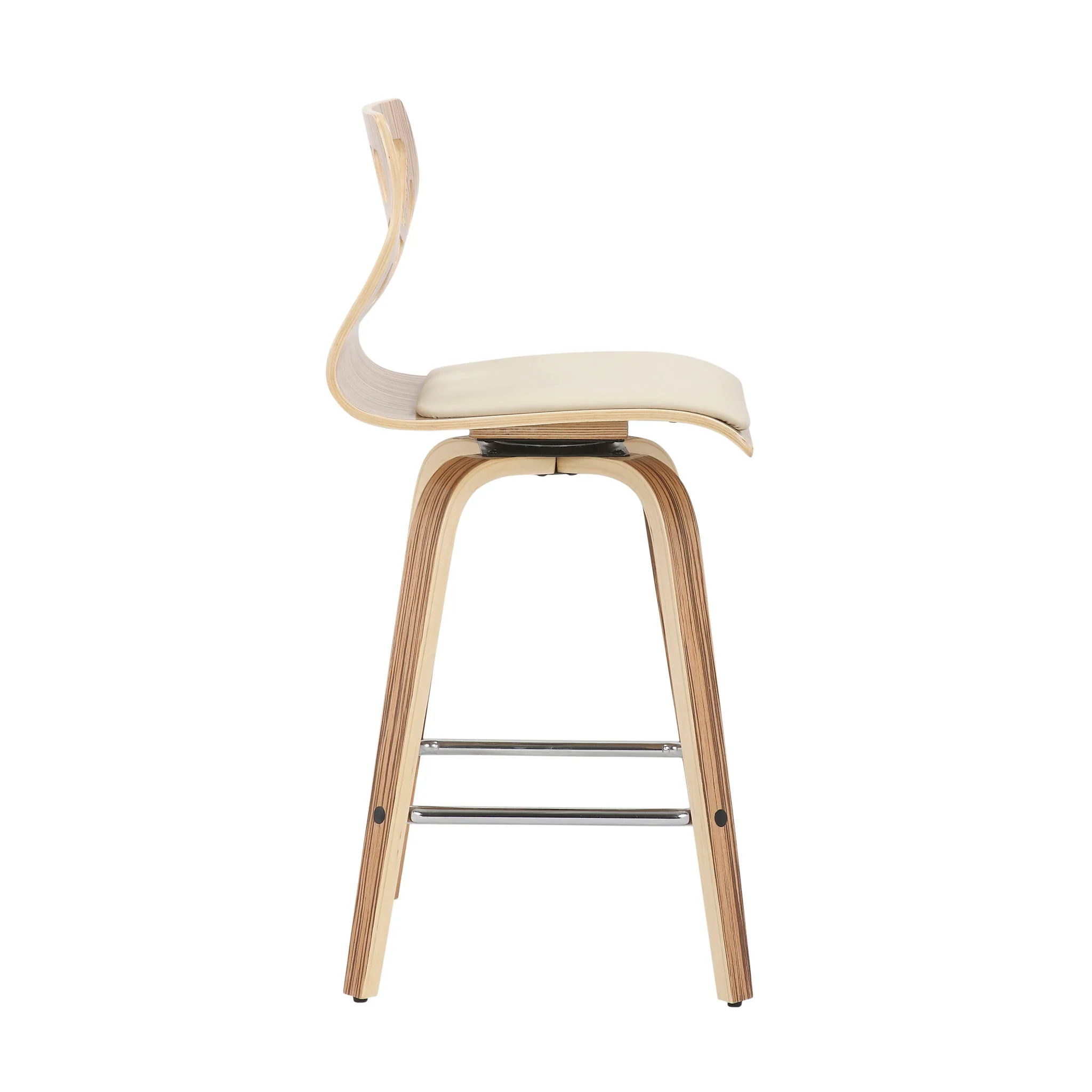Folia - Mid Century Modern Counter Stool With Footrest (Set of 2) - Image 4