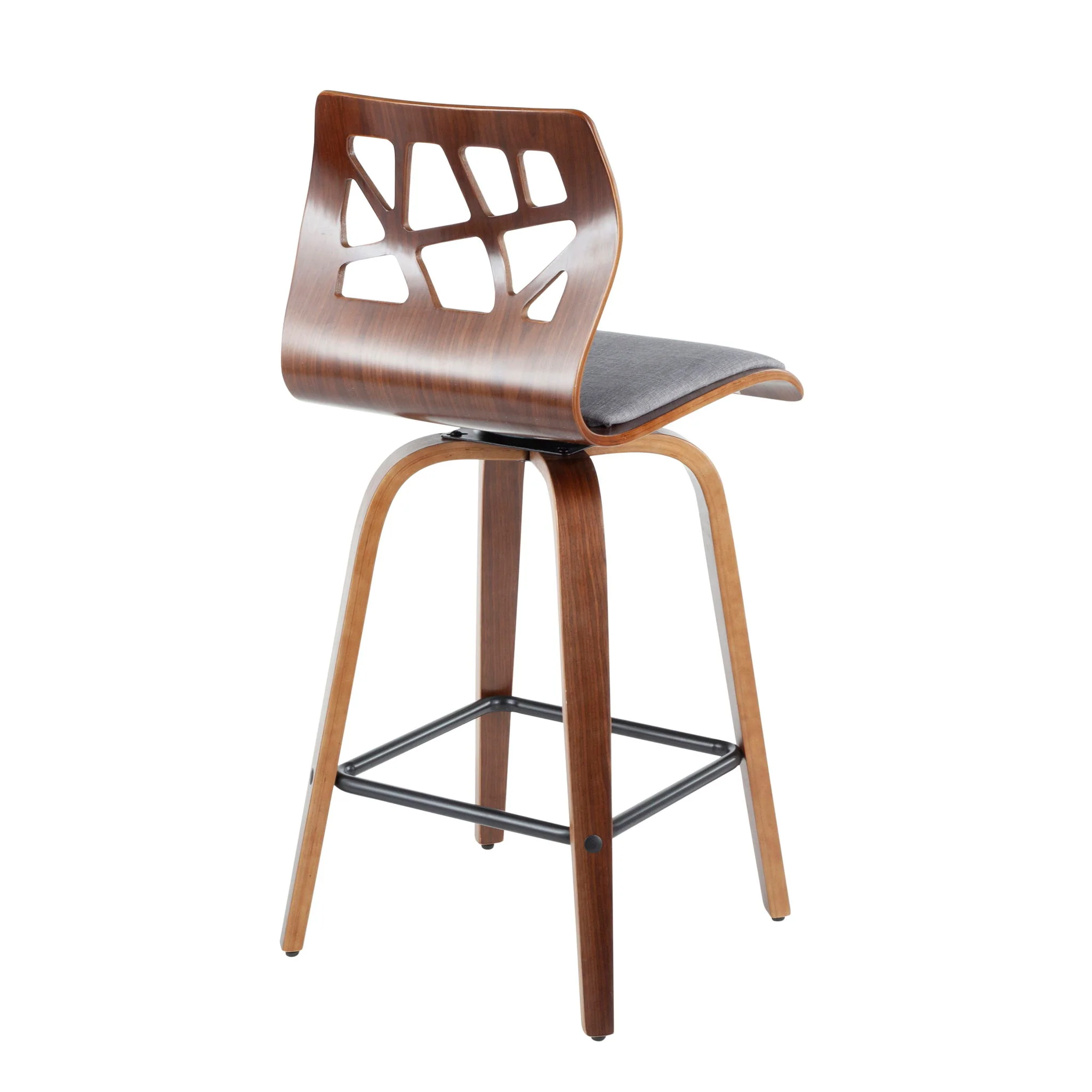 Folia - Mid Century Modern Fixed Height Counter Stool With Swivel (Set of 2) - Image 2