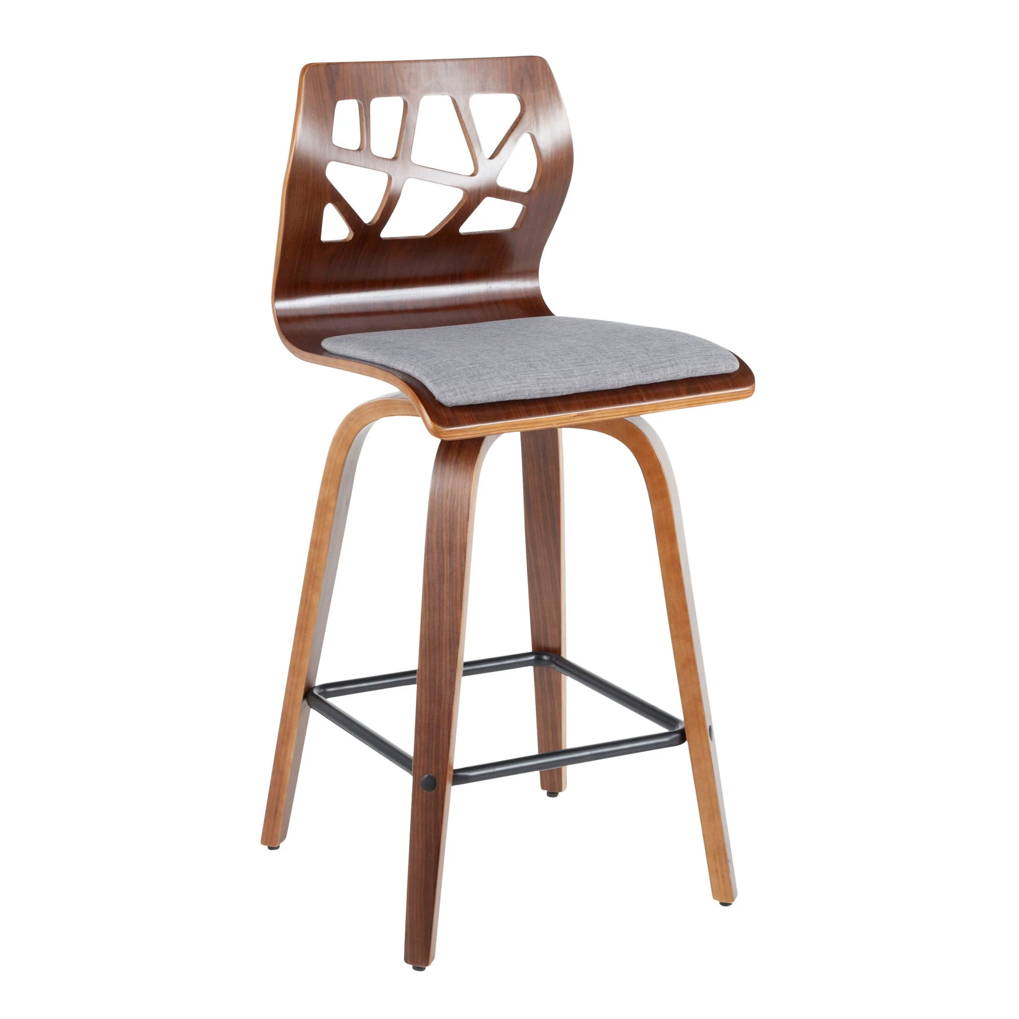 Folia - Mid Century Modern Fixed Height Counter Stool With Swivel (Set of 2) - Image 3