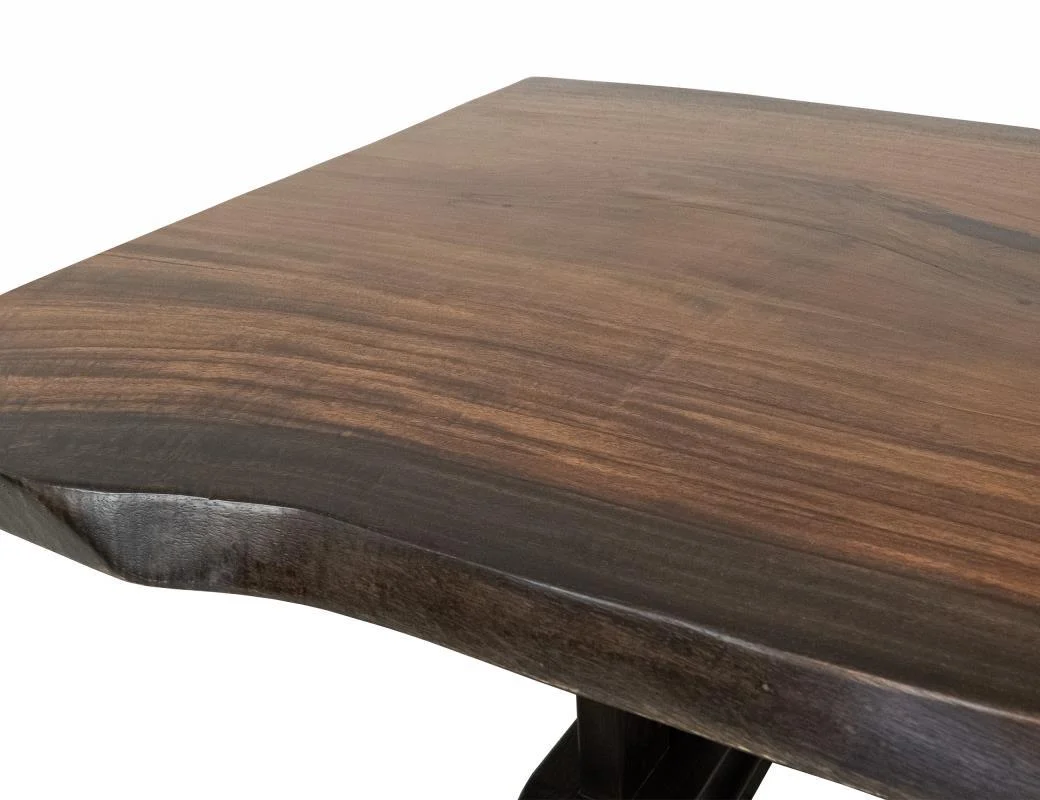 Forge - Rectangular Dining Table (Live Edge) - Brown - Image 2