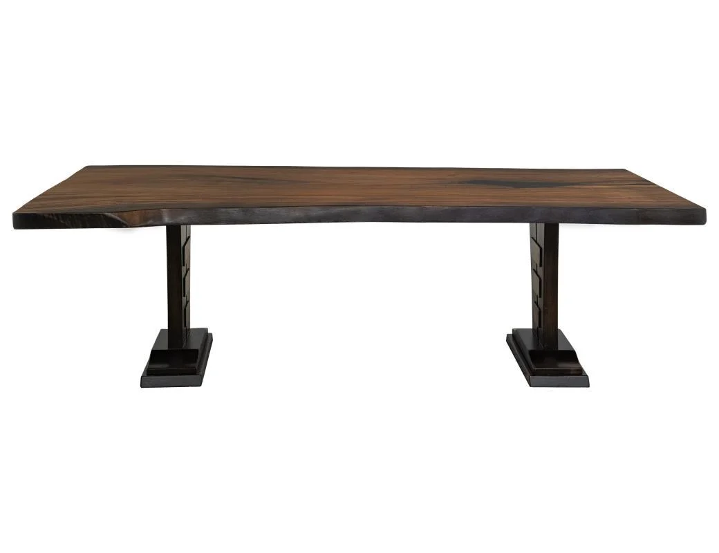 Forge - Rectangular Dining Table (Live Edge) - Brown - Image 3