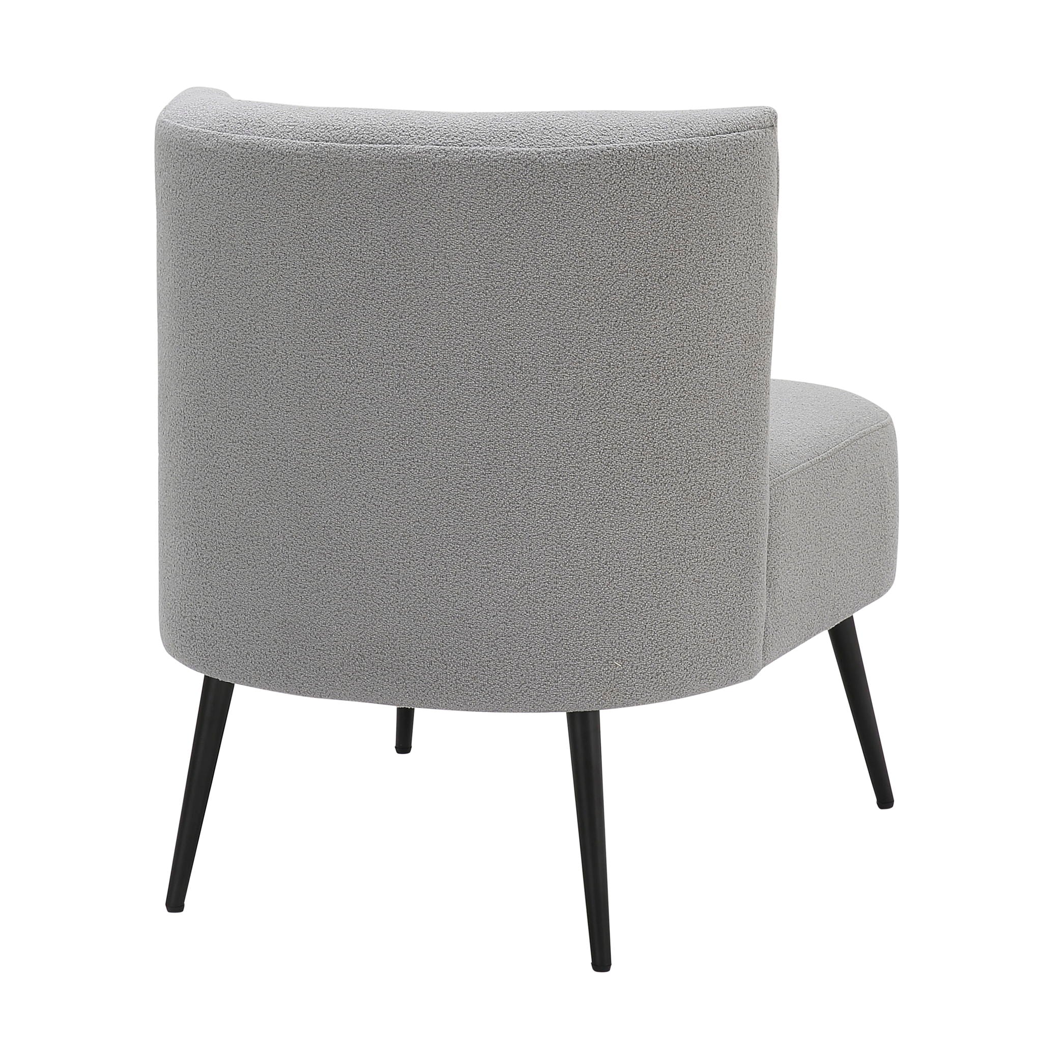 Fran - Contemporary Slipper Chair - Black / Light Gray - Image 2