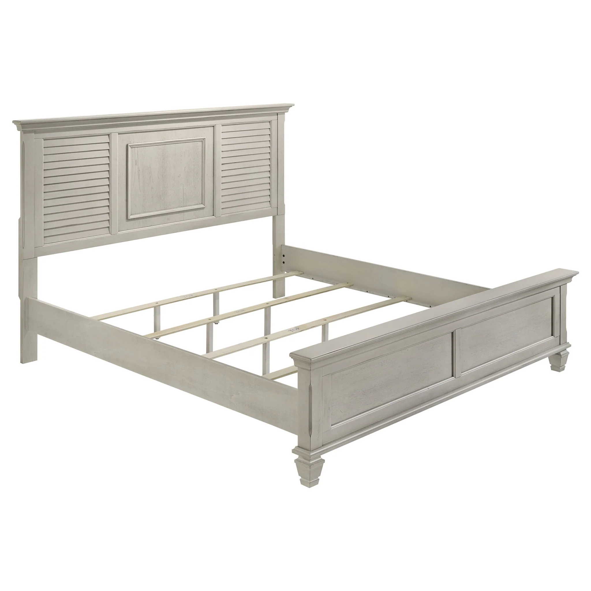 Franco 4-piece Eastern King Bedroom Set Distressed White - Image 3