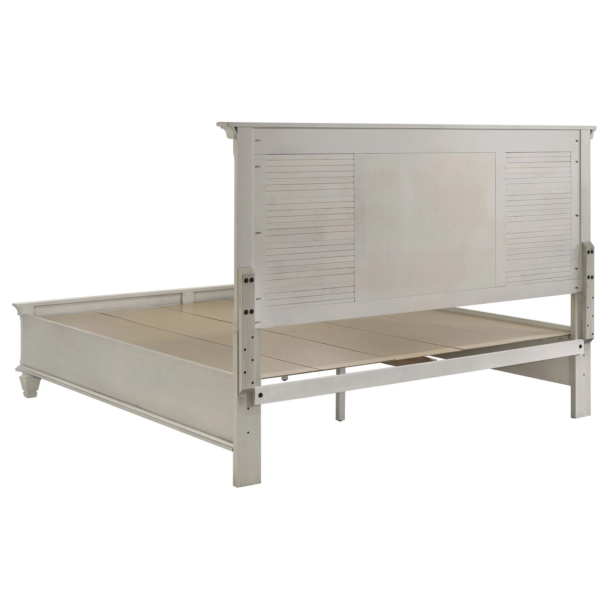 Franco 4-piece Eastern King Bedroom Set Distressed White - Image 4