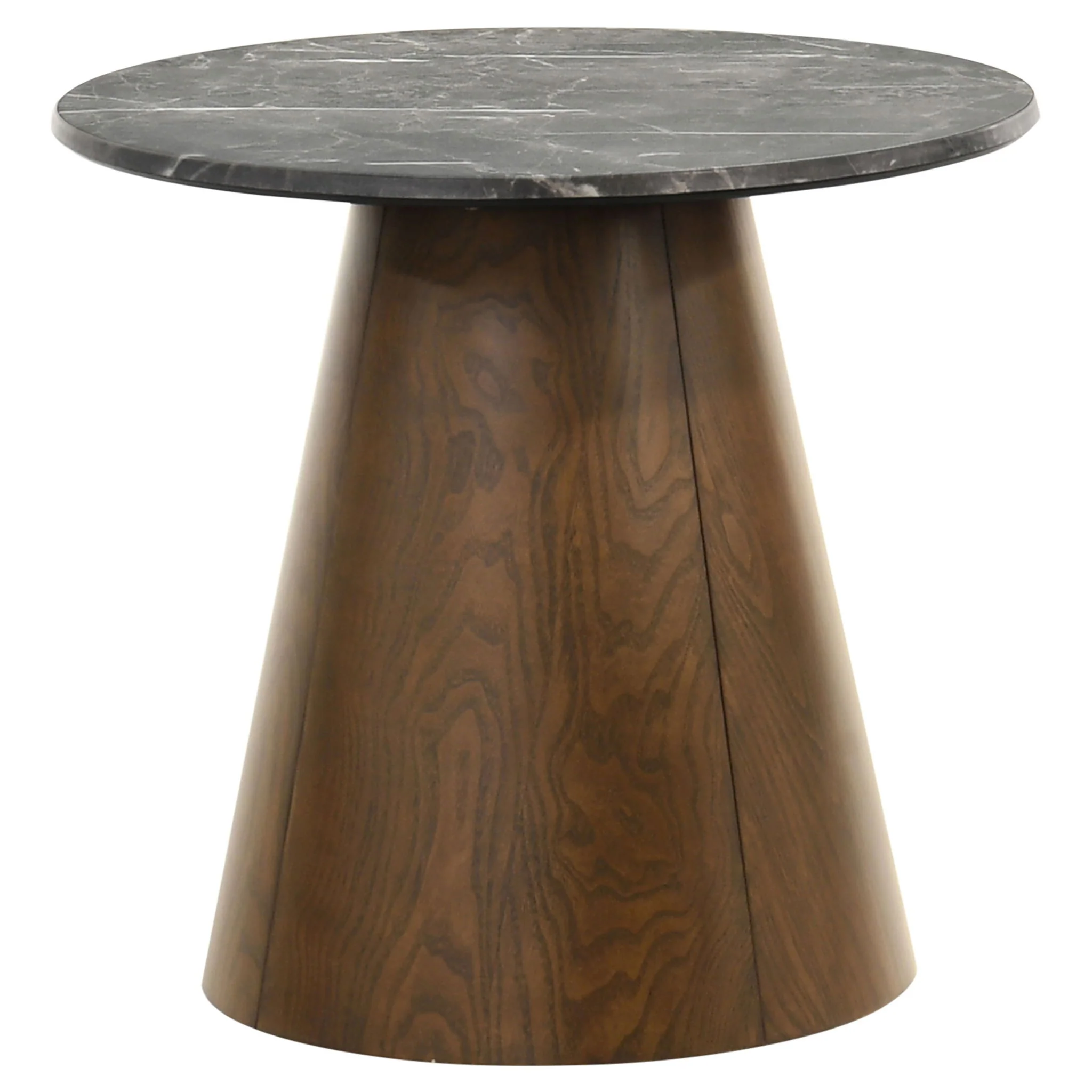 Franklin 2-piece Round Pedestal Coffee Table Set Grey and Dark Brown - Image 3