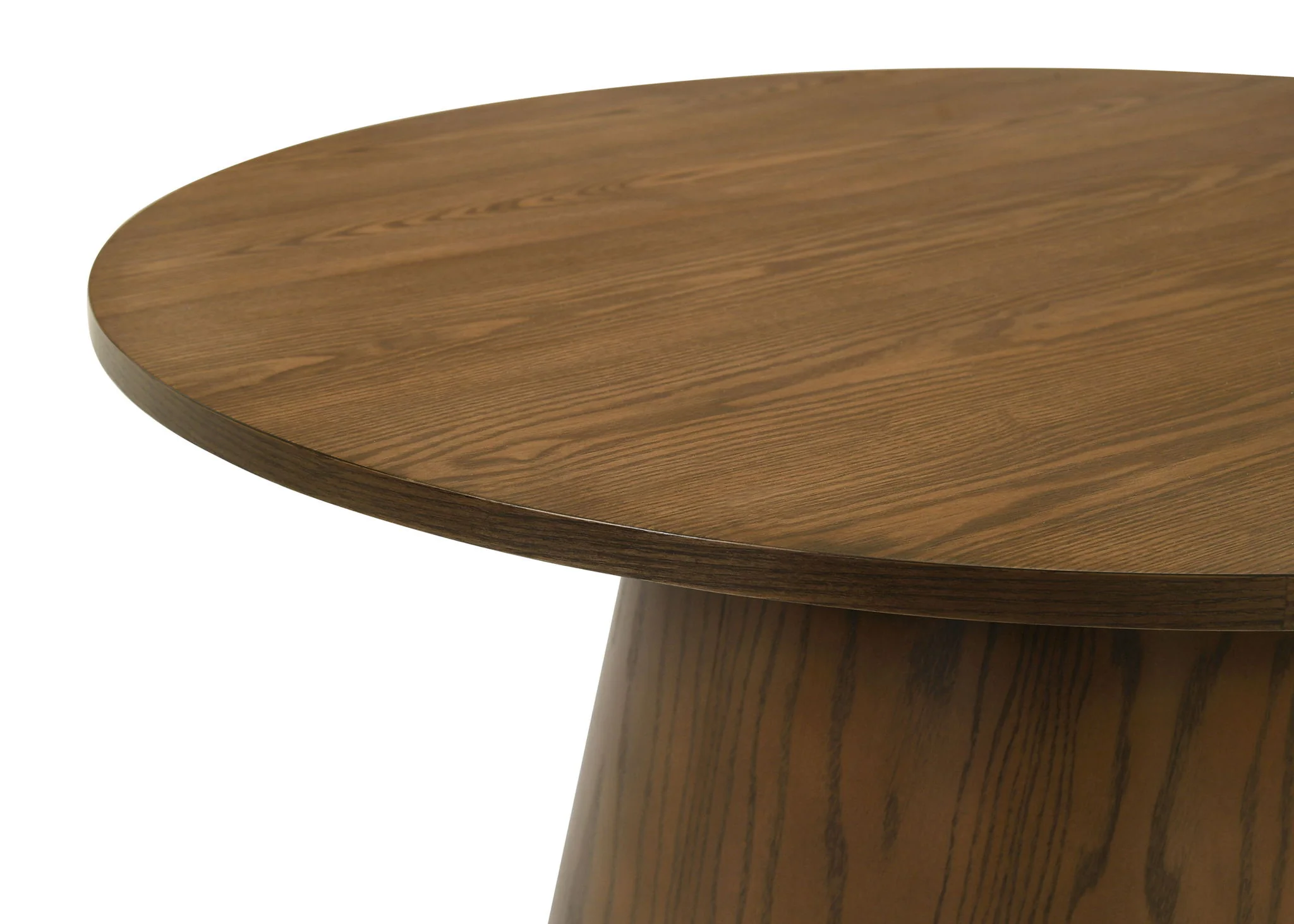 Franklin Round Wood Pedestal Side End Table Dark Brown - Image 3