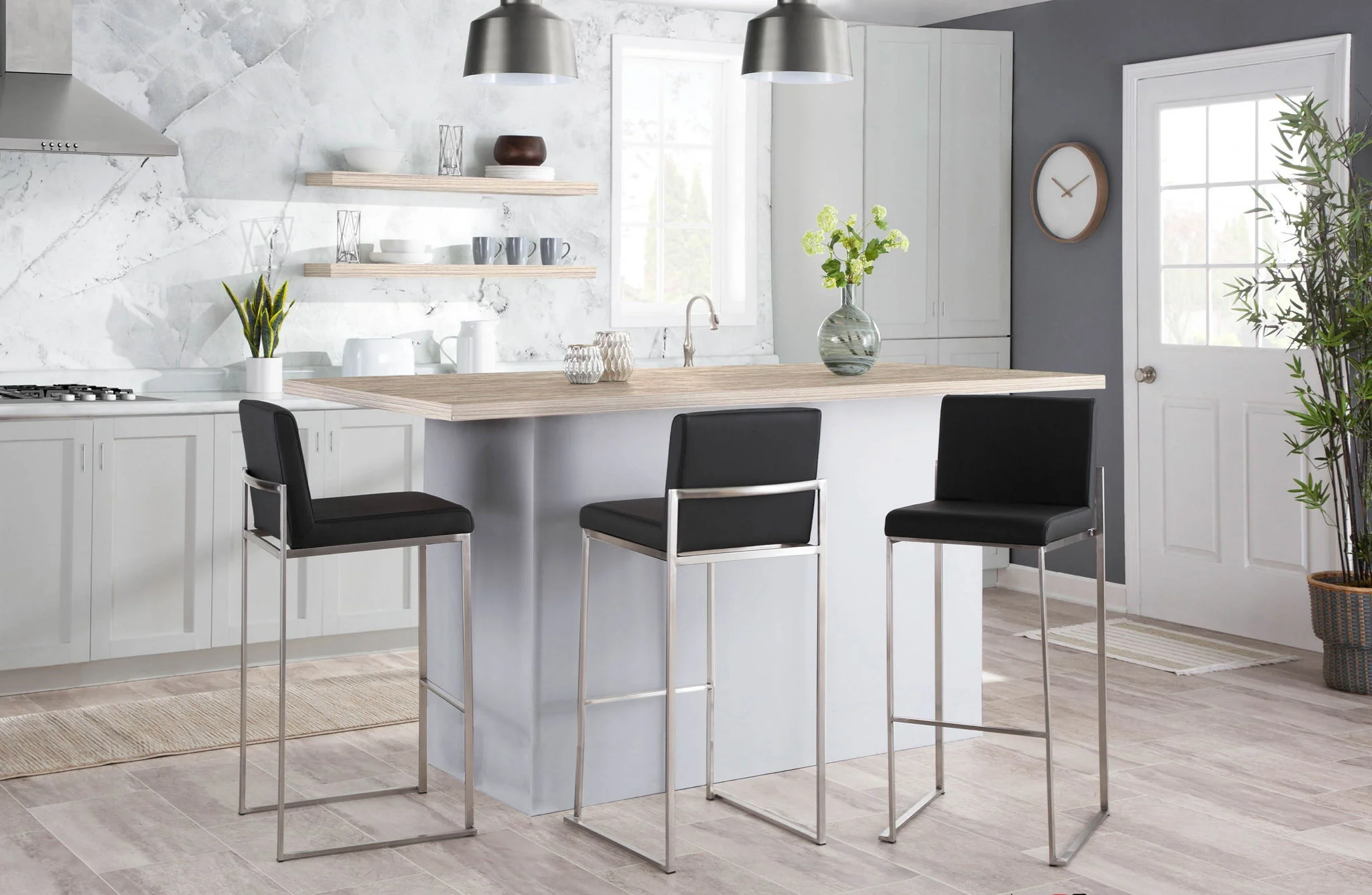 Fuji - Contemporary And Modern Elegance High Back Barstool - Image 10