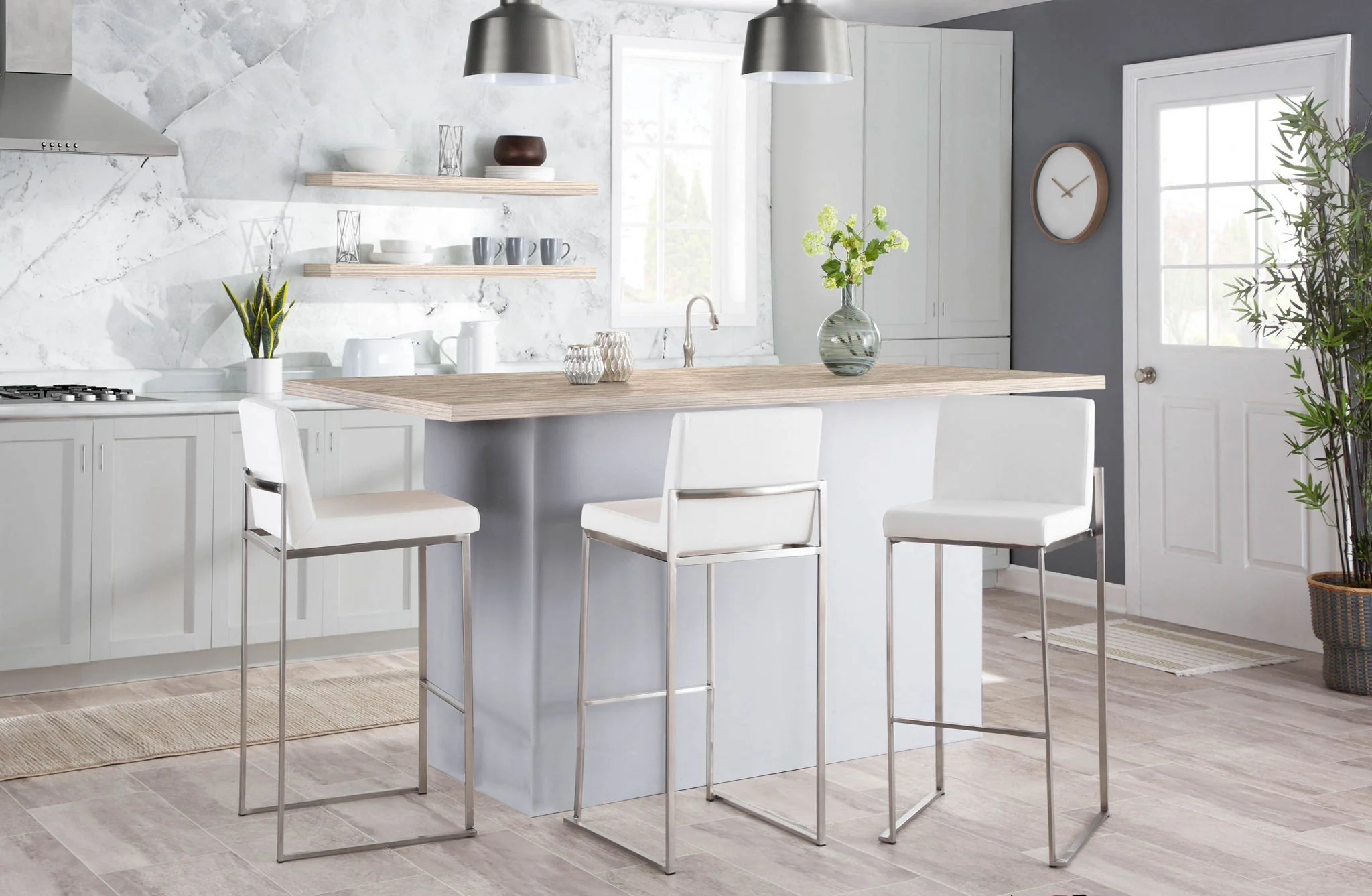Fuji - Contemporary And Modern Elegance High Back Barstool - Image 11