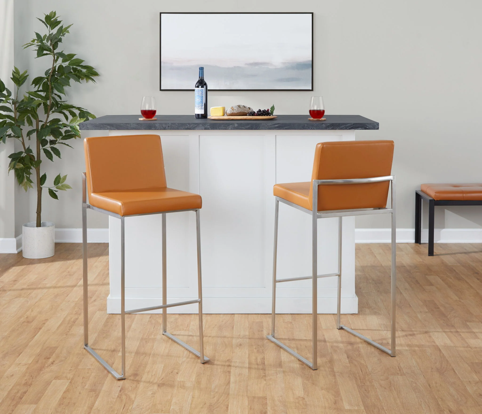 Fuji - Contemporary And Modern Elegance High Back Barstool - Image 12