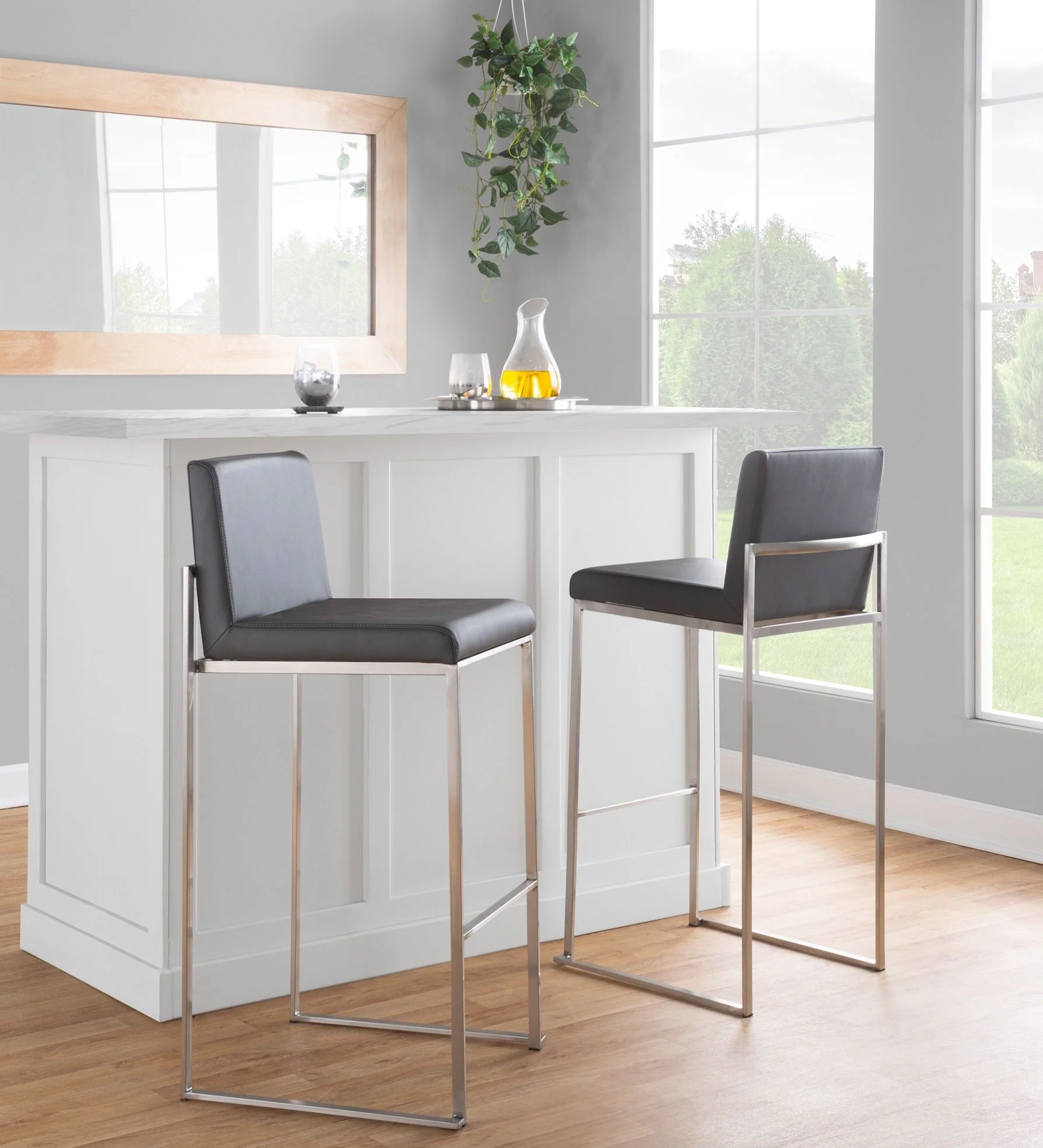 Fuji - Contemporary And Modern Elegance High Back Barstool - Image 13