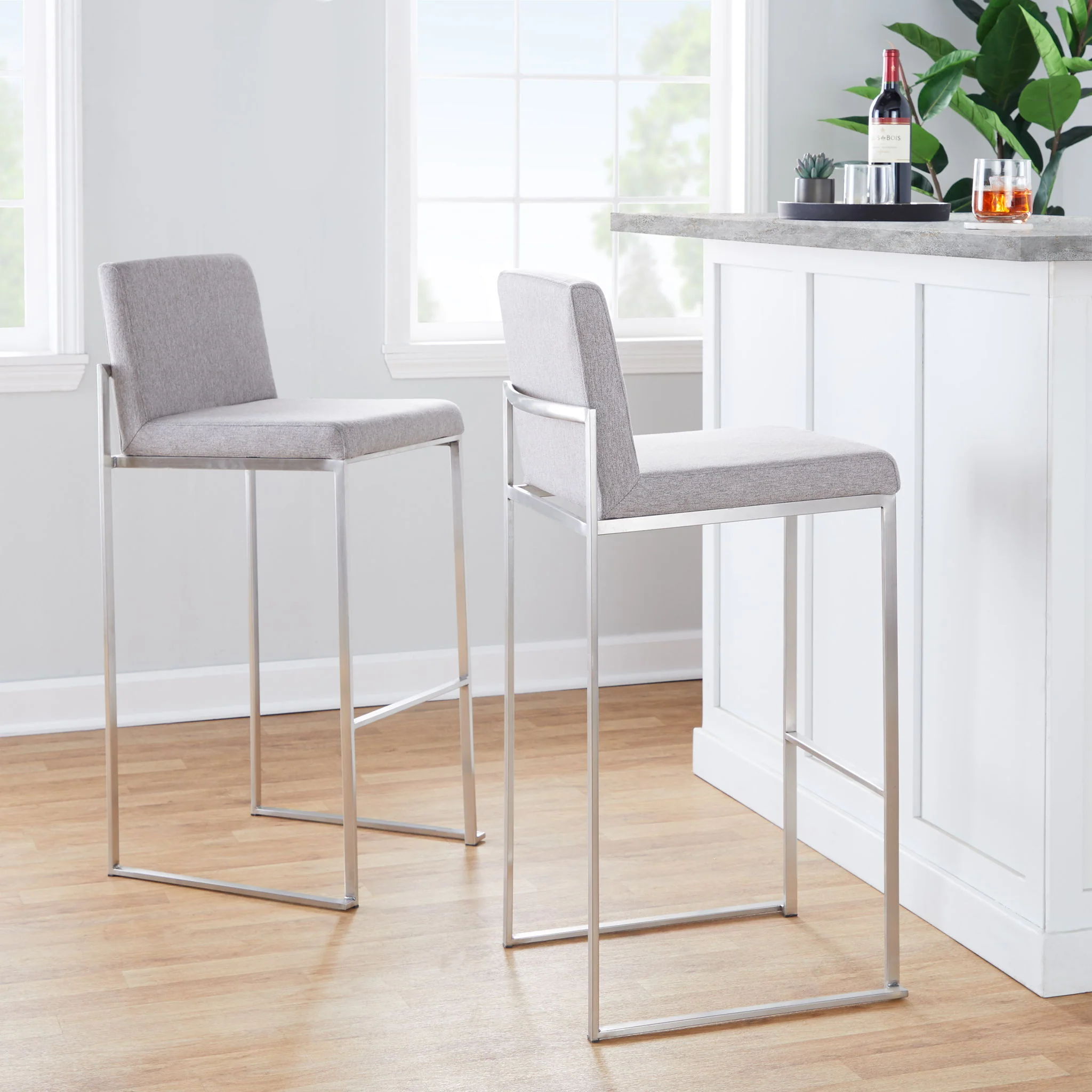 Fuji - Contemporary And Modern Elegance High Back Barstool - Image 15