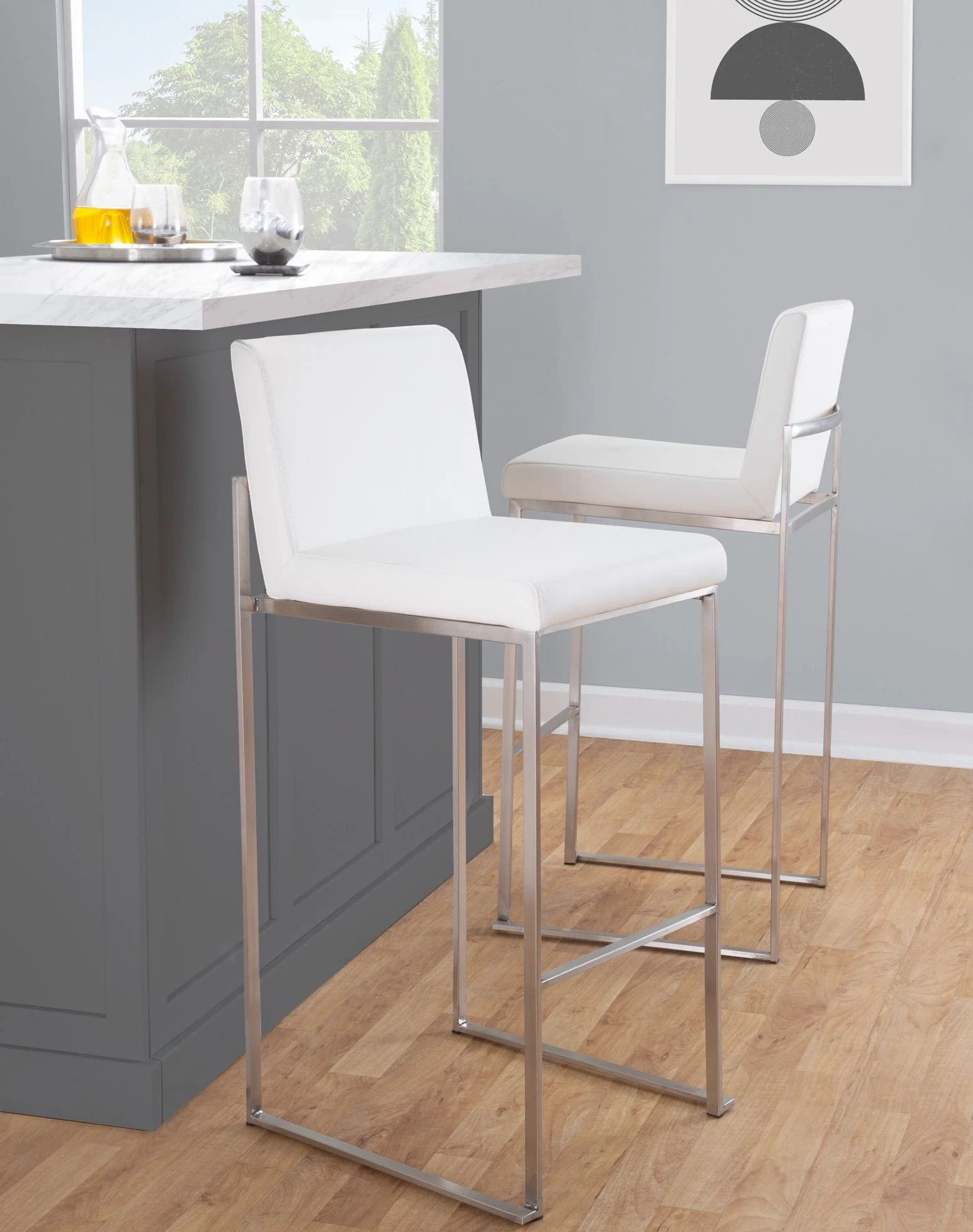 Fuji - Contemporary And Modern Elegance High Back Barstool - Image 58