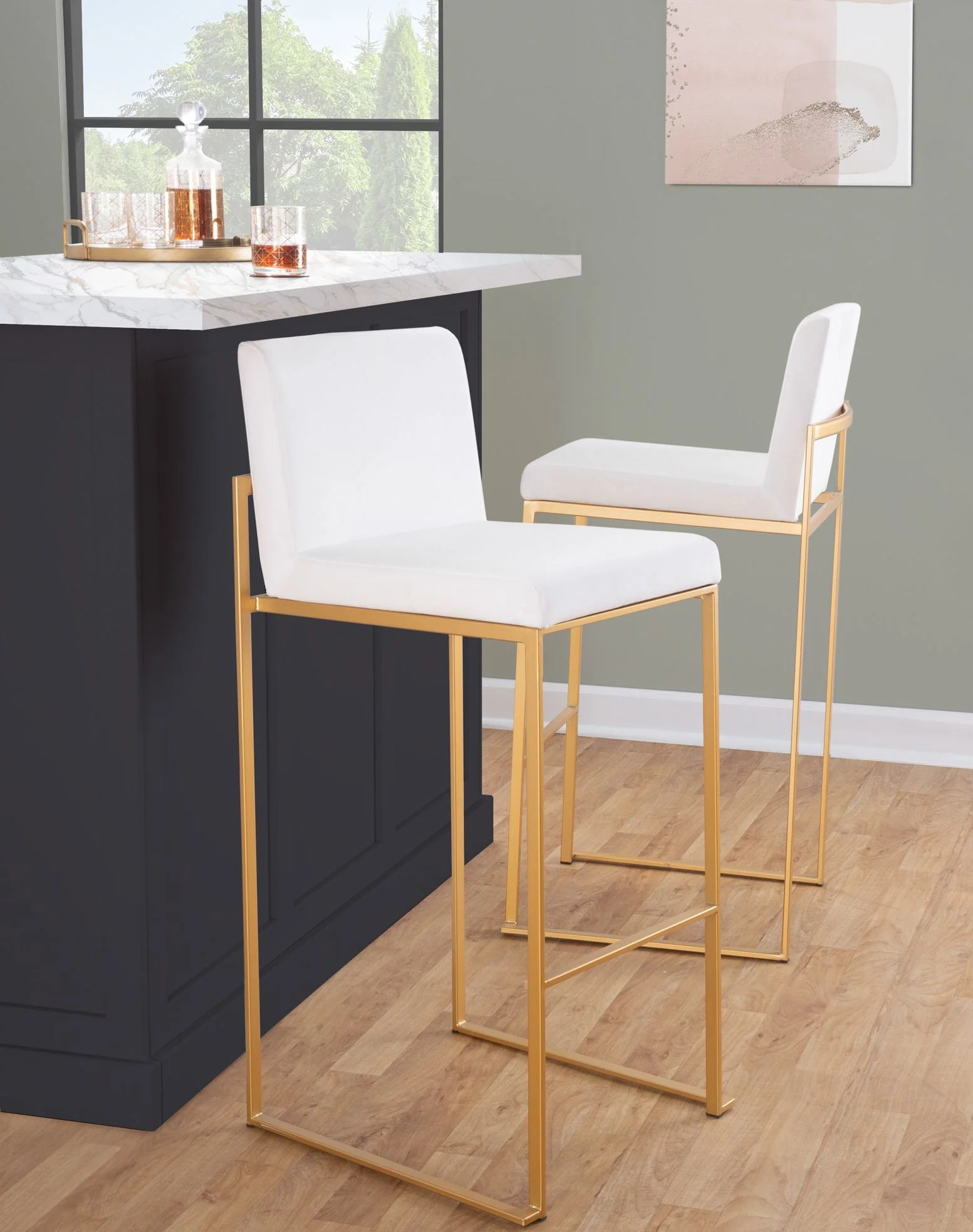 Fuji - Contemporary Design High Back Barstool - Image 11