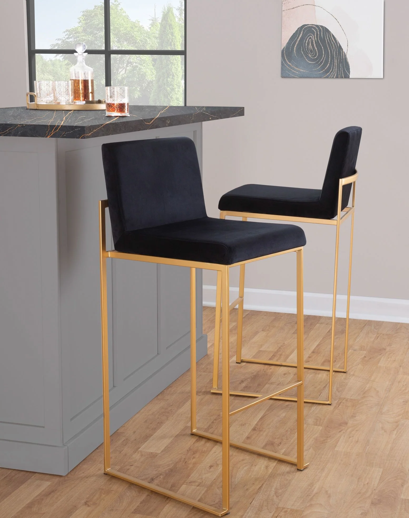 Fuji - Contemporary Design High Back Barstool - Image 14