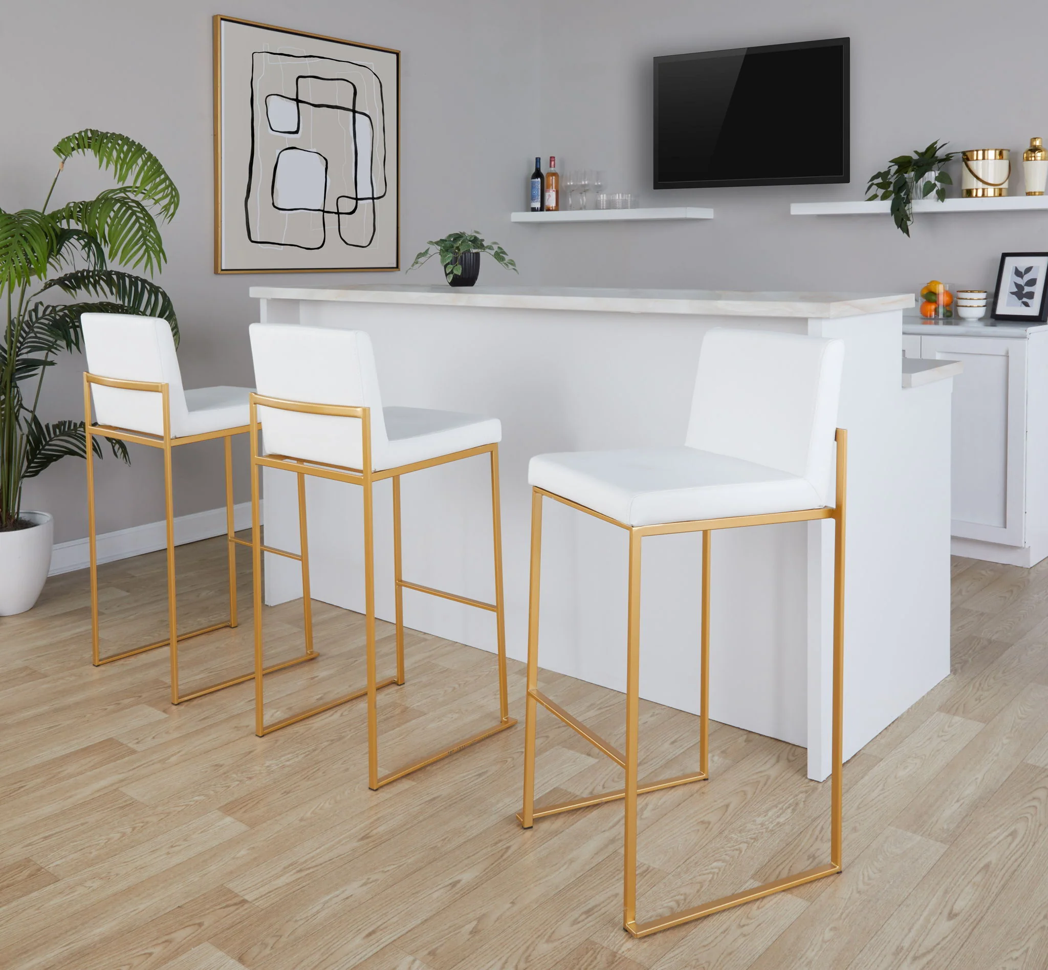 Fuji - Contemporary Design High Back Barstool - Image 18