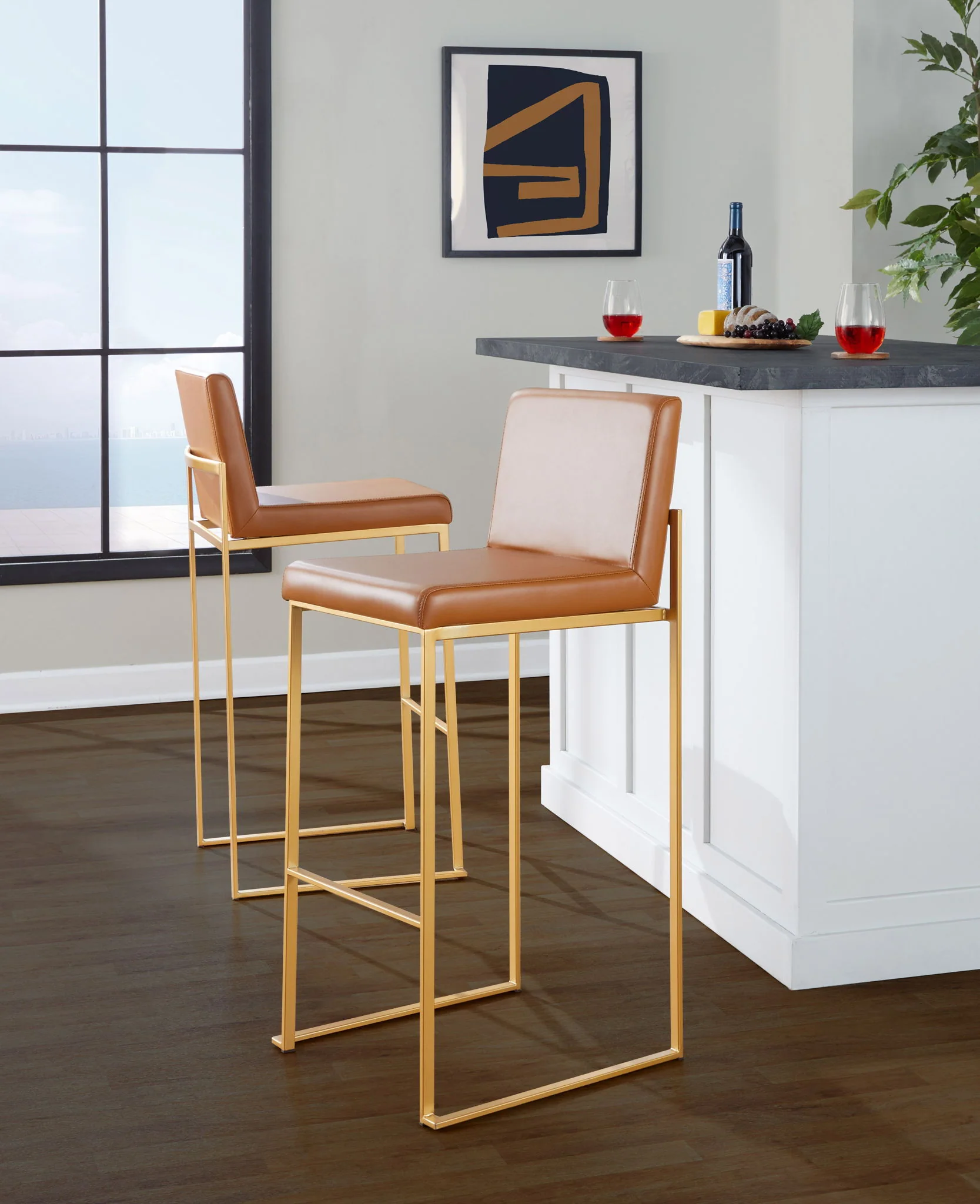 Fuji - Contemporary Design High Back Barstool - Image 19