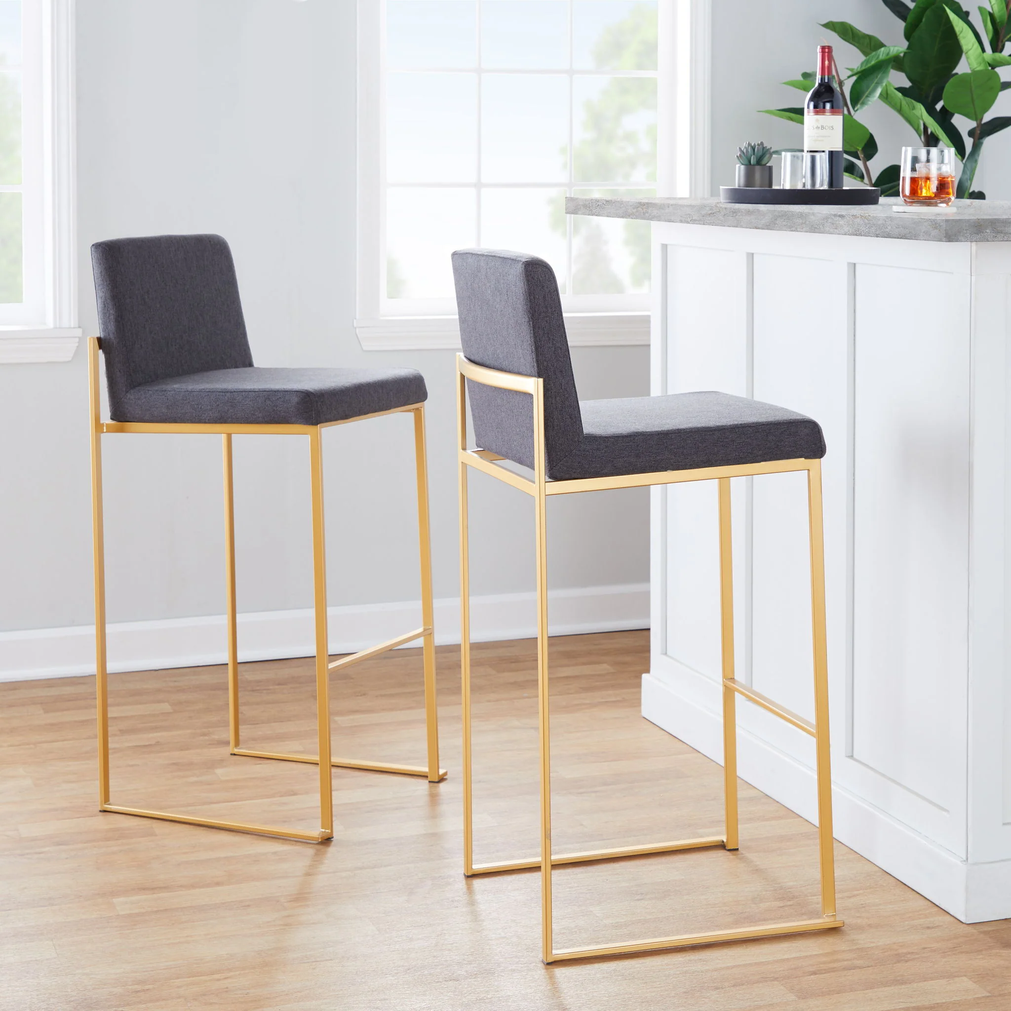 Fuji - Contemporary Design High Back Barstool - Image 2