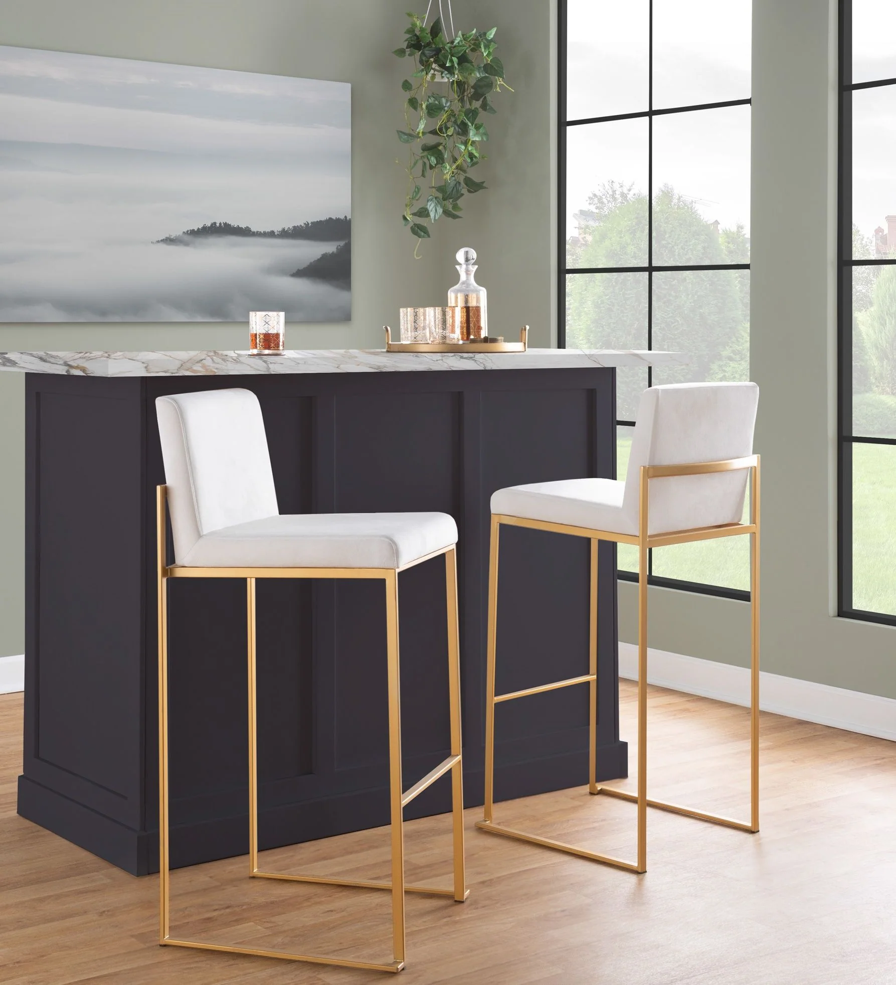 Fuji - Contemporary Design High Back Barstool - Image 26
