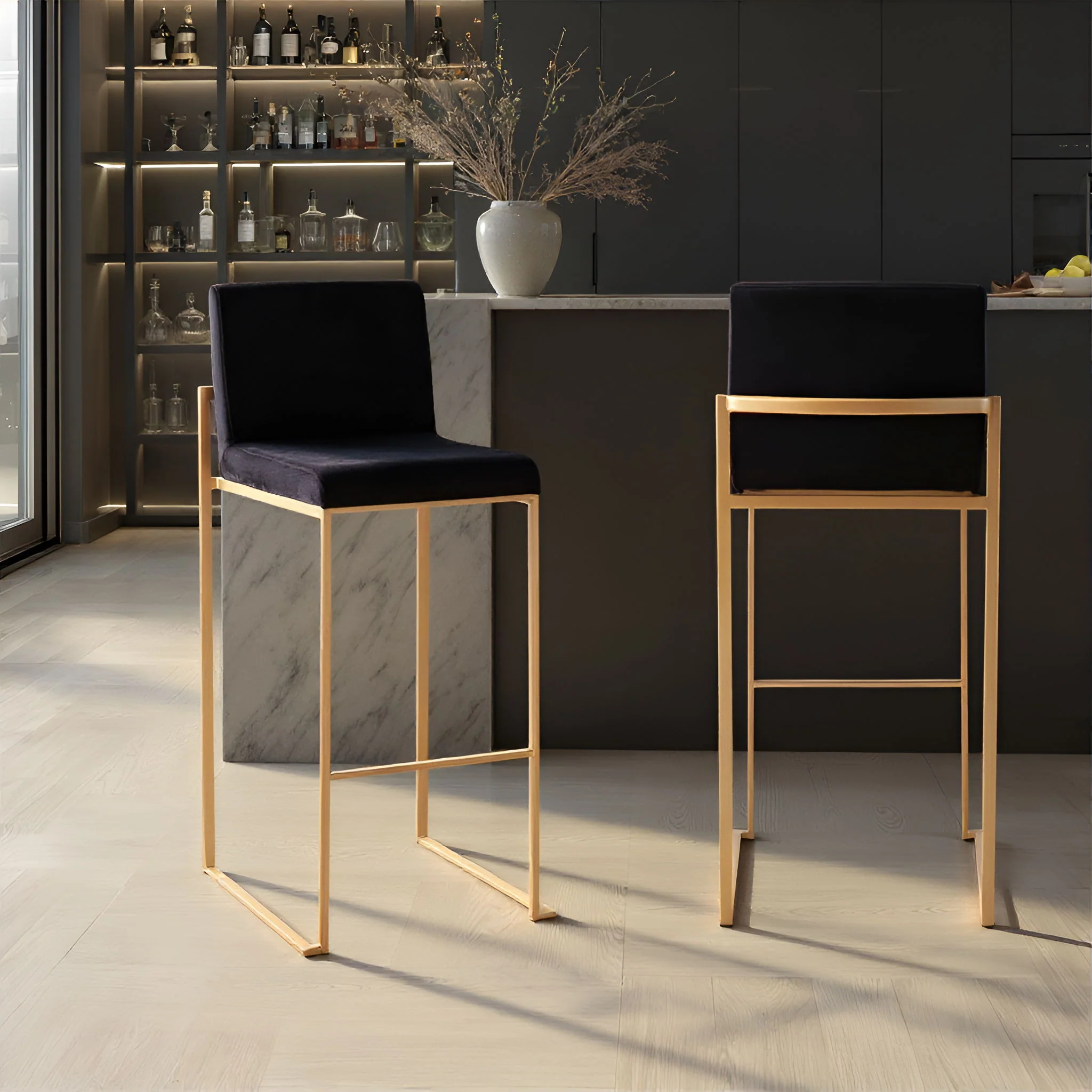 Fuji - Contemporary Design High Back Barstool - Image 4