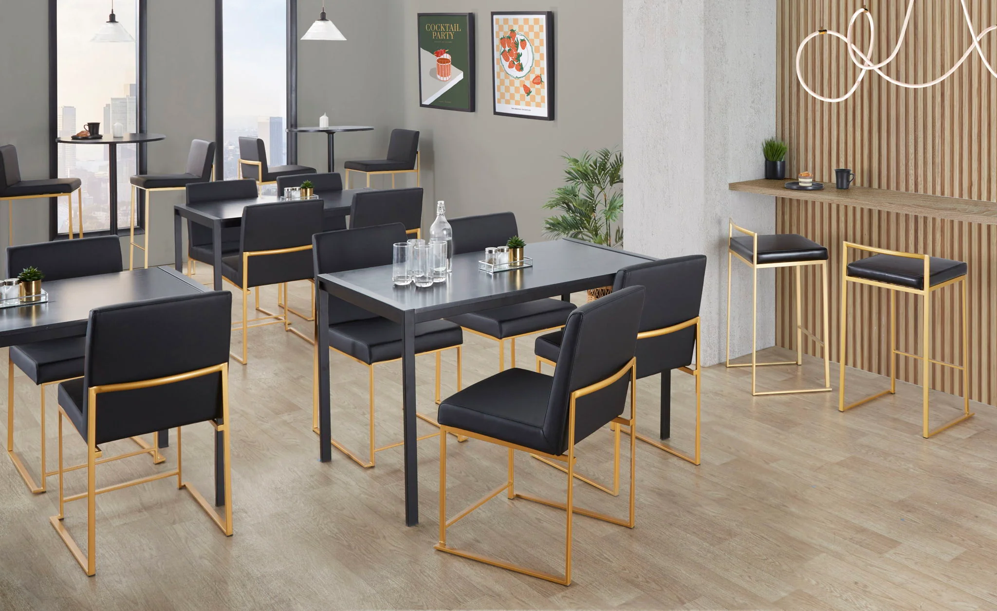 Fuji - Contemporary Design High Back Barstool - Image 43