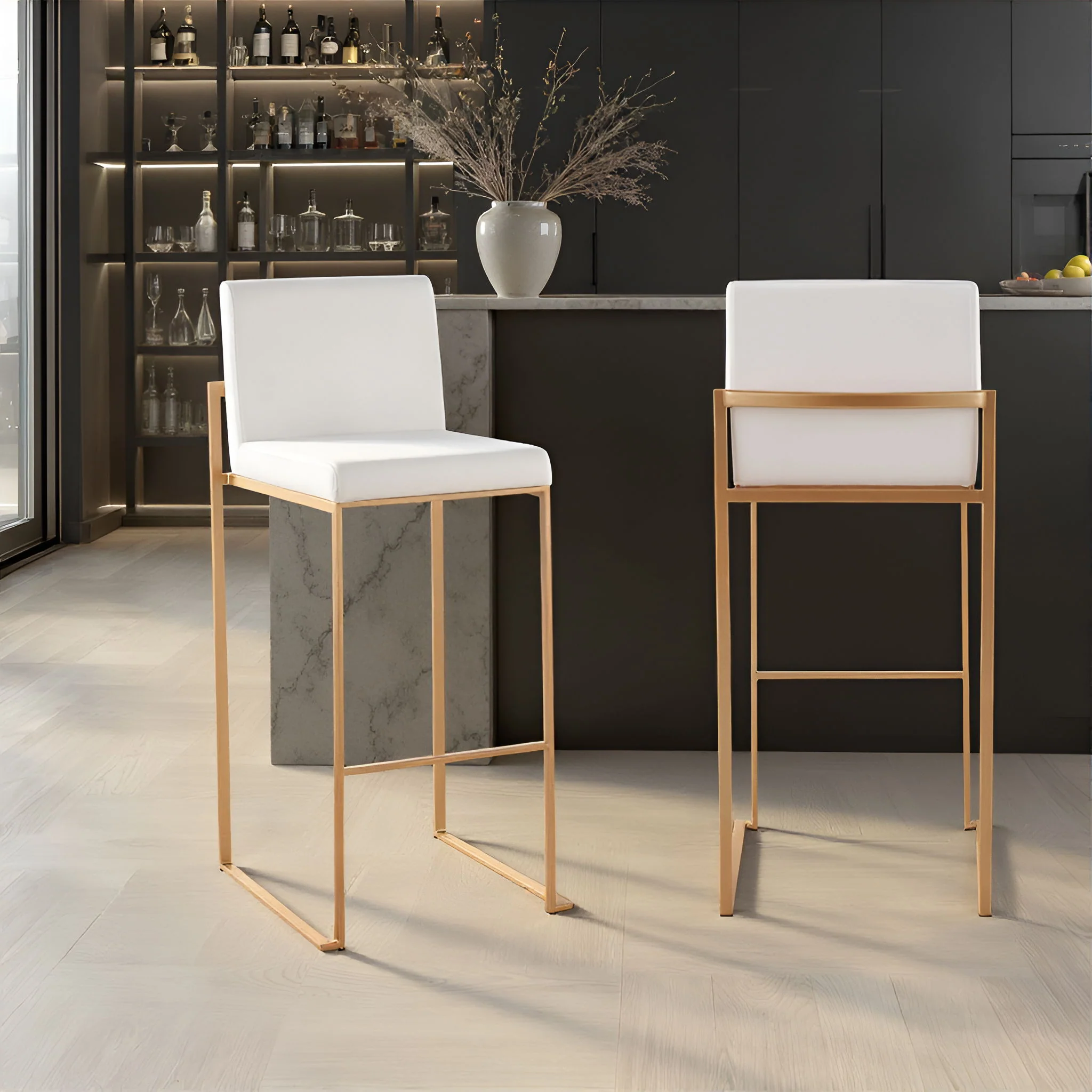 Fuji - Contemporary Design High Back Barstool - Image 5