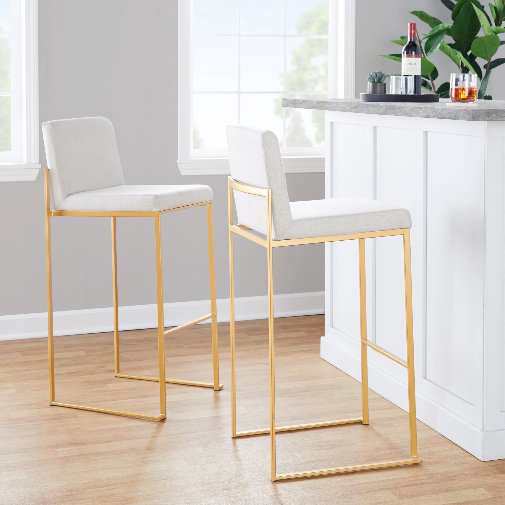 Fuji - Contemporary Design High Back Barstool - Image 8